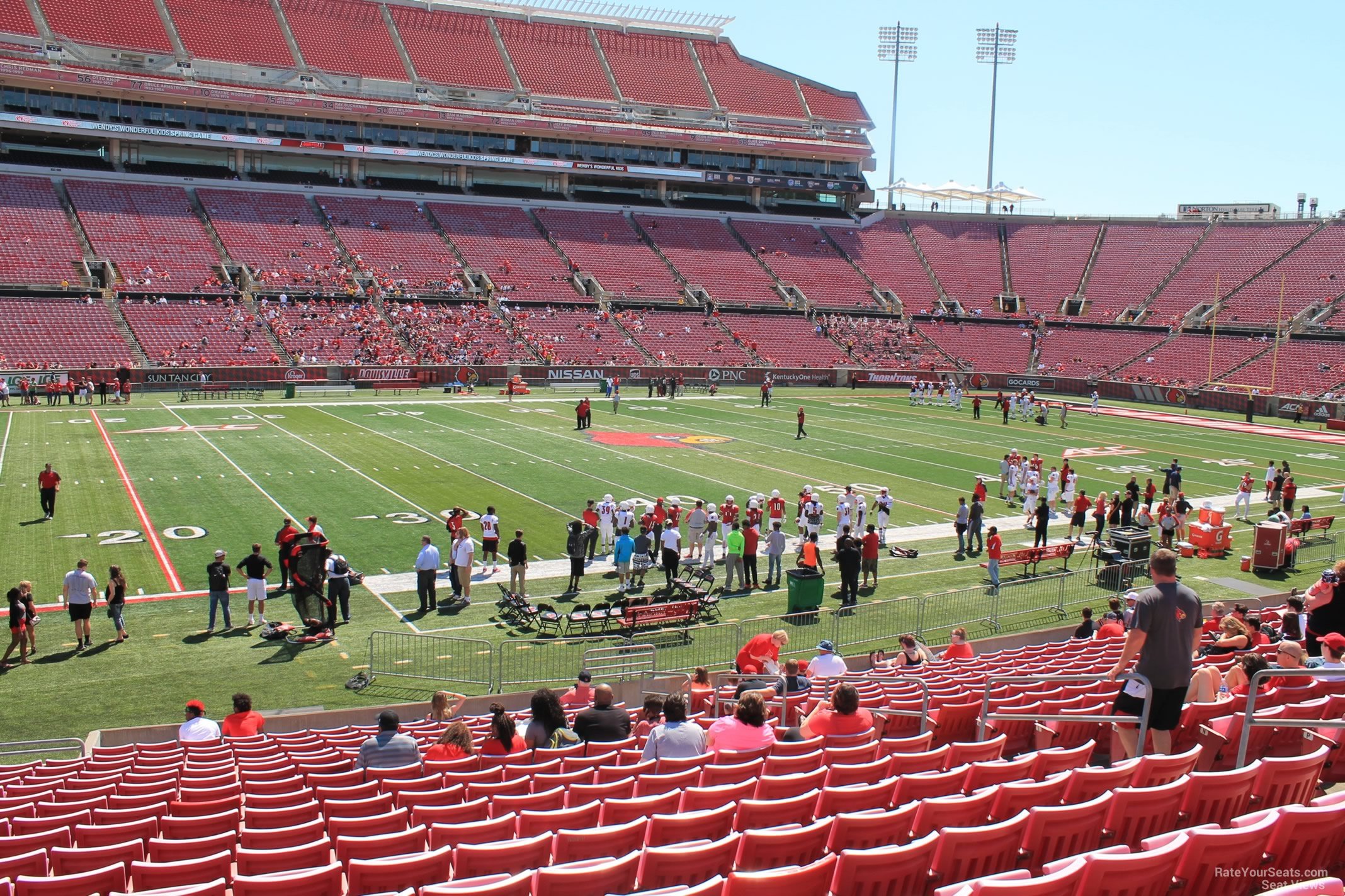 section 133, row v seat view  - l&n federal credit union stadium