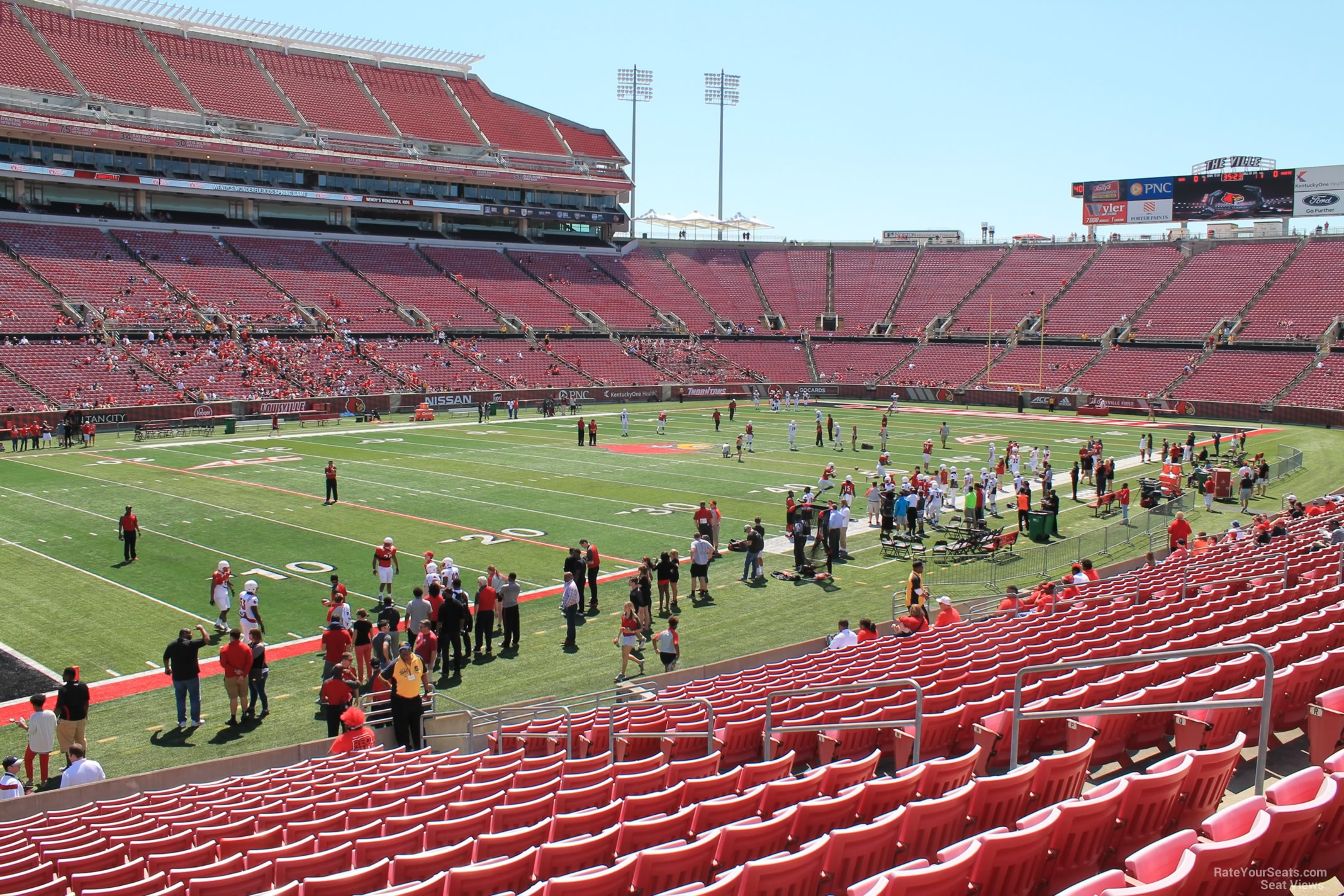 section 135, row v seat view  - cardinal stadium