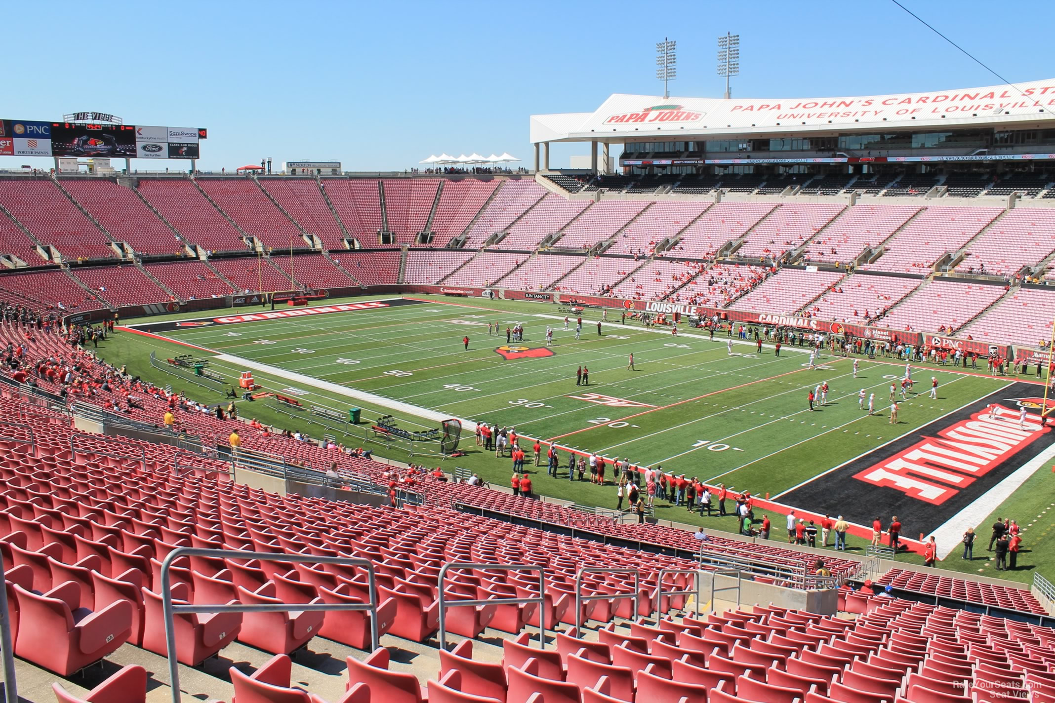 section 201, row ff seat view  - cardinal stadium