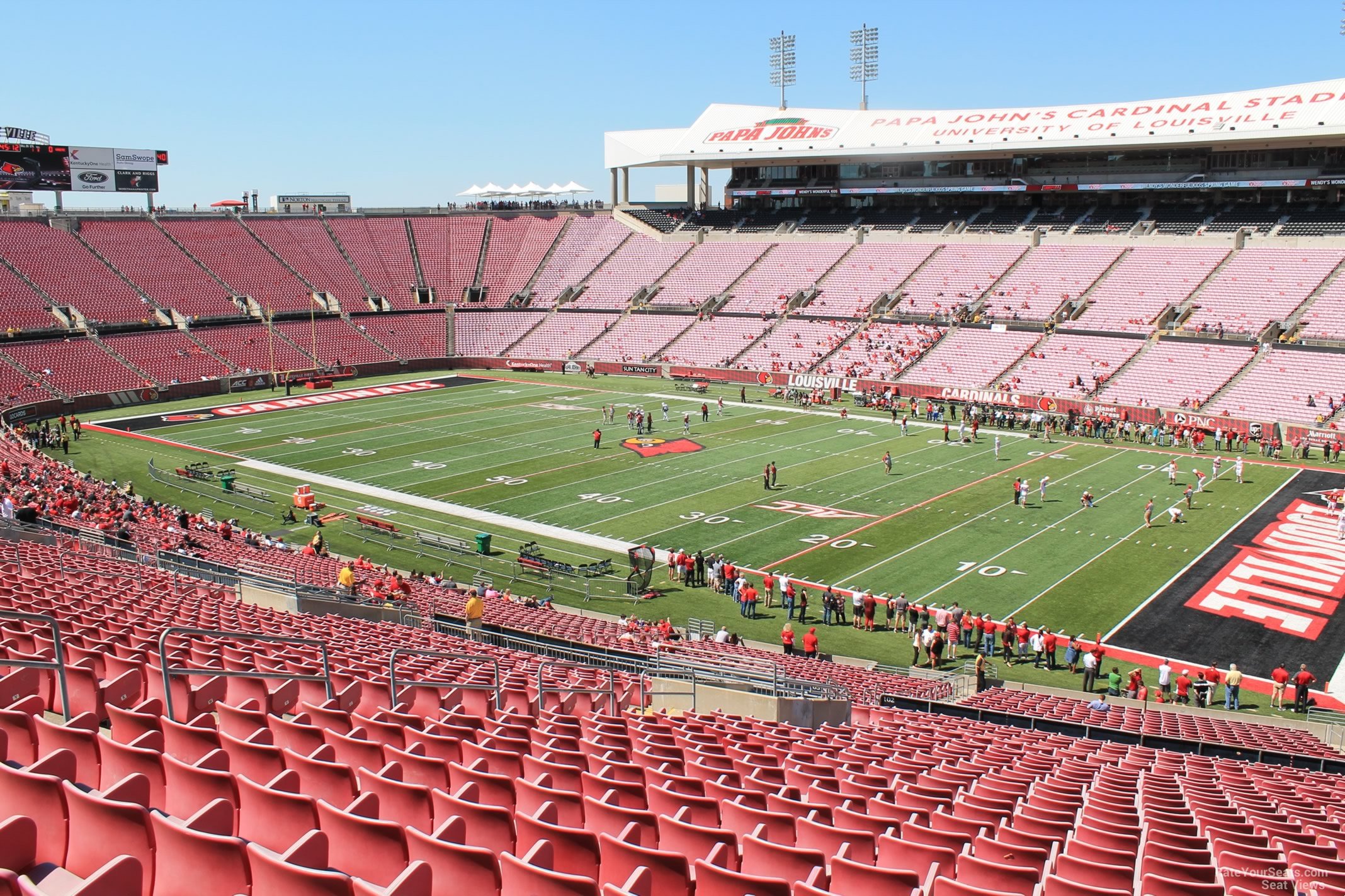 section 202, row ff seat view  - cardinal stadium