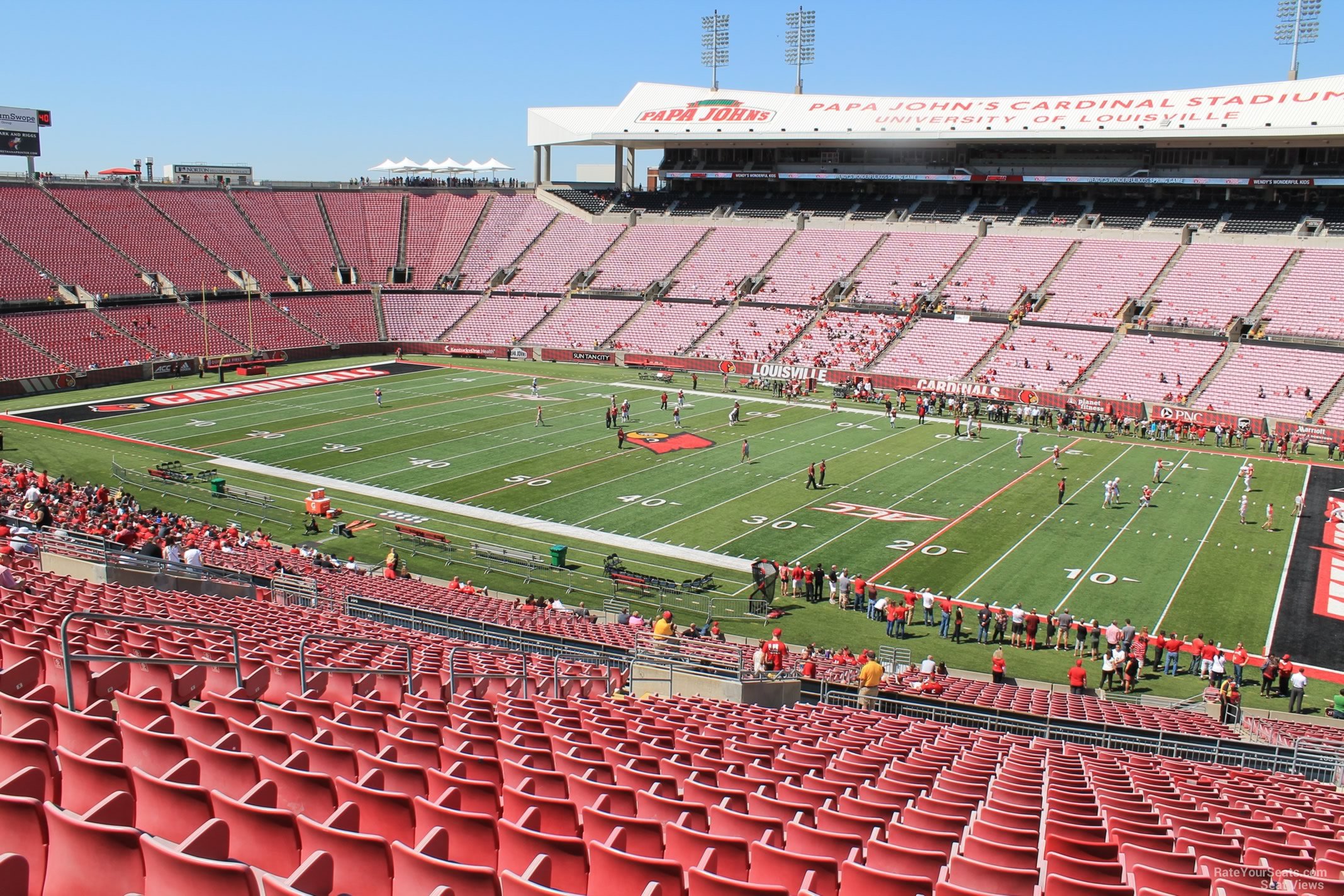 section 203, row ff seat view  - cardinal stadium