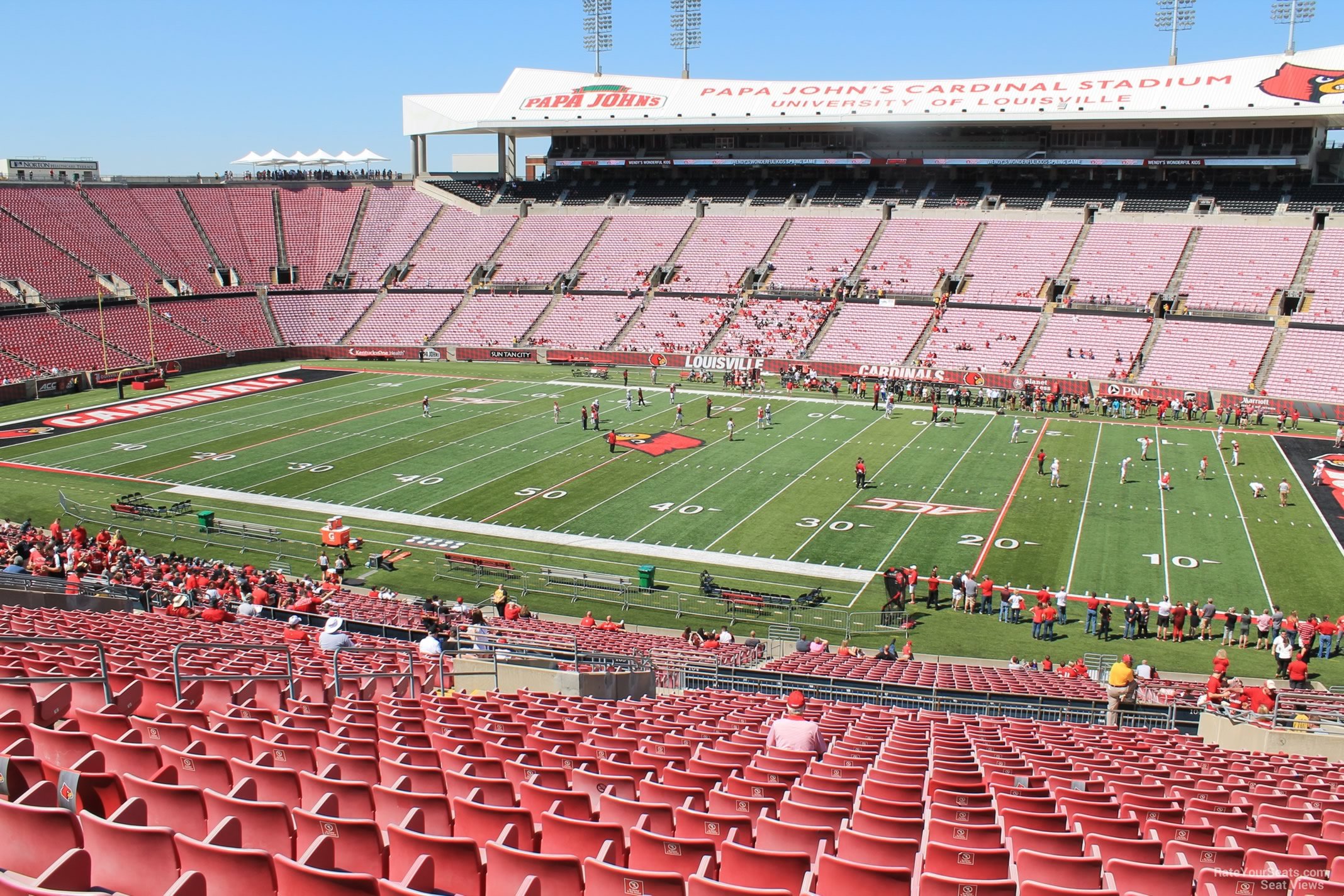 section 204, row ff seat view  - cardinal stadium