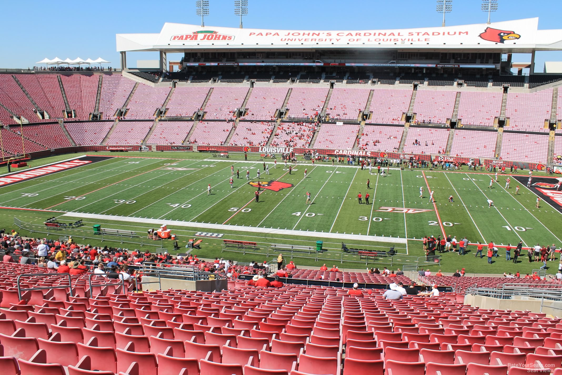 section 205, row ff seat view  - l&n federal credit union stadium