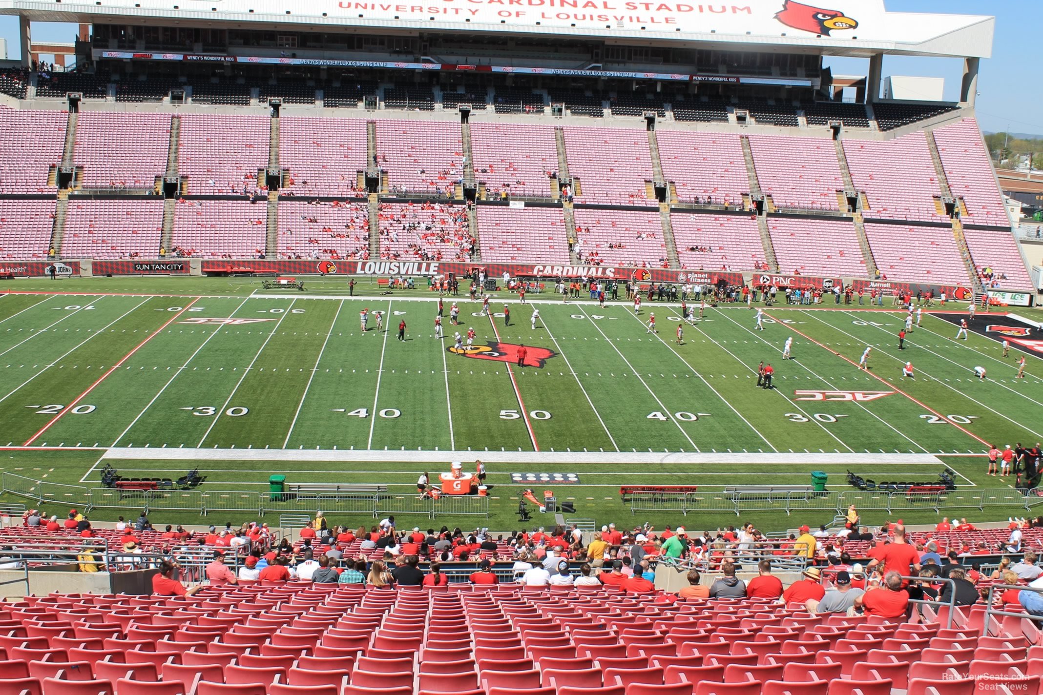 section 207, row ff seat view  - cardinal stadium