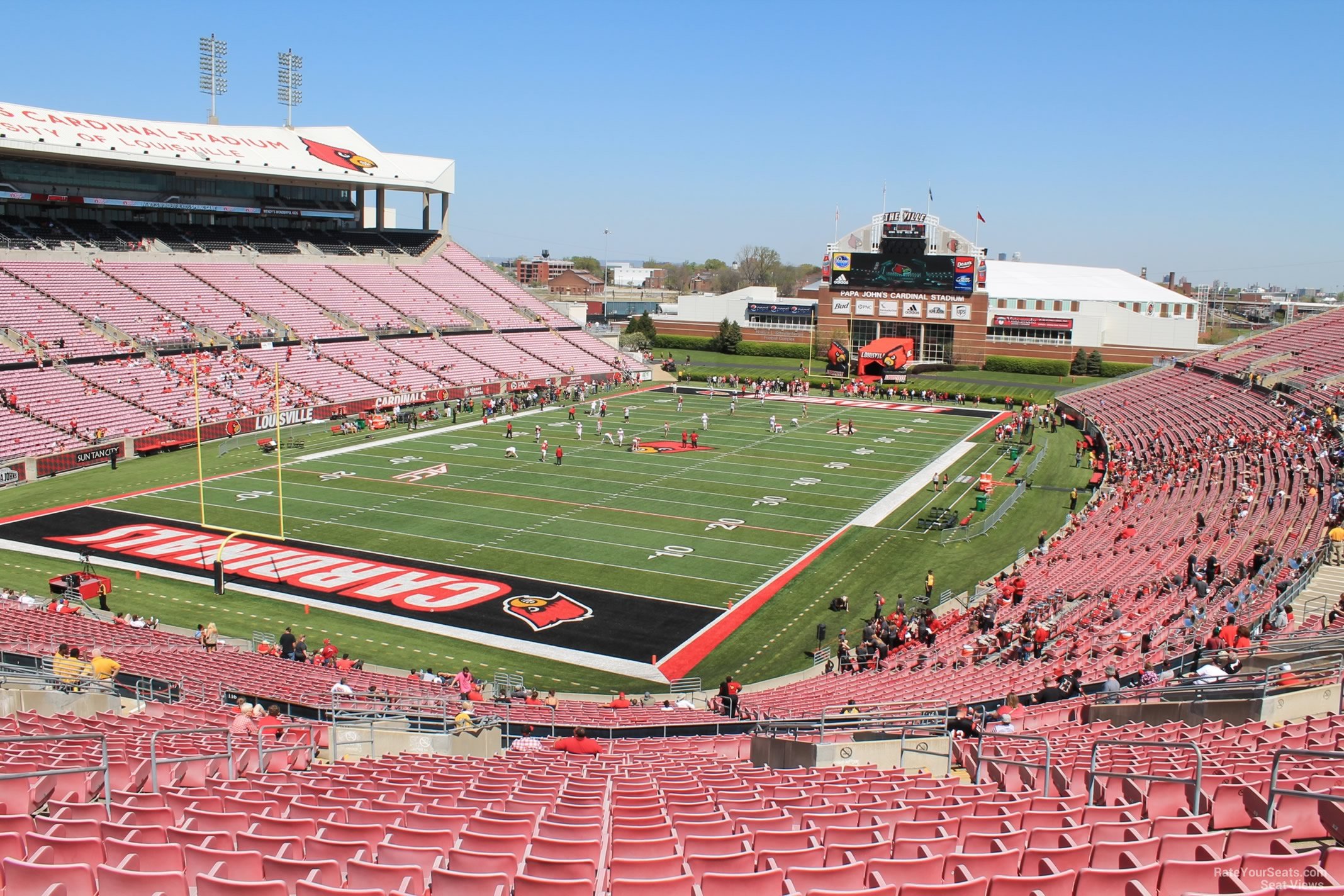 section 215, row ff seat view  - cardinal stadium