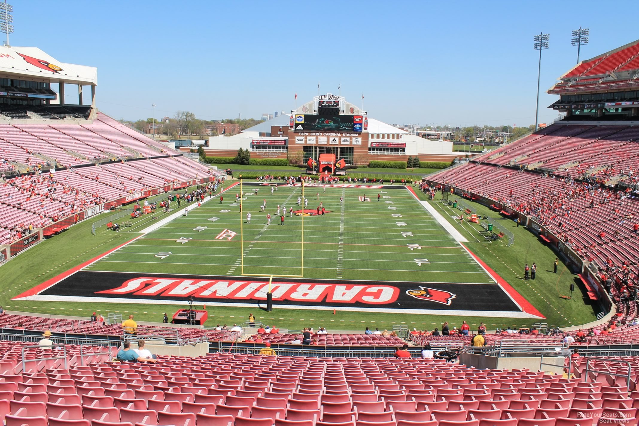 section 218, row ff seat view  - cardinal stadium