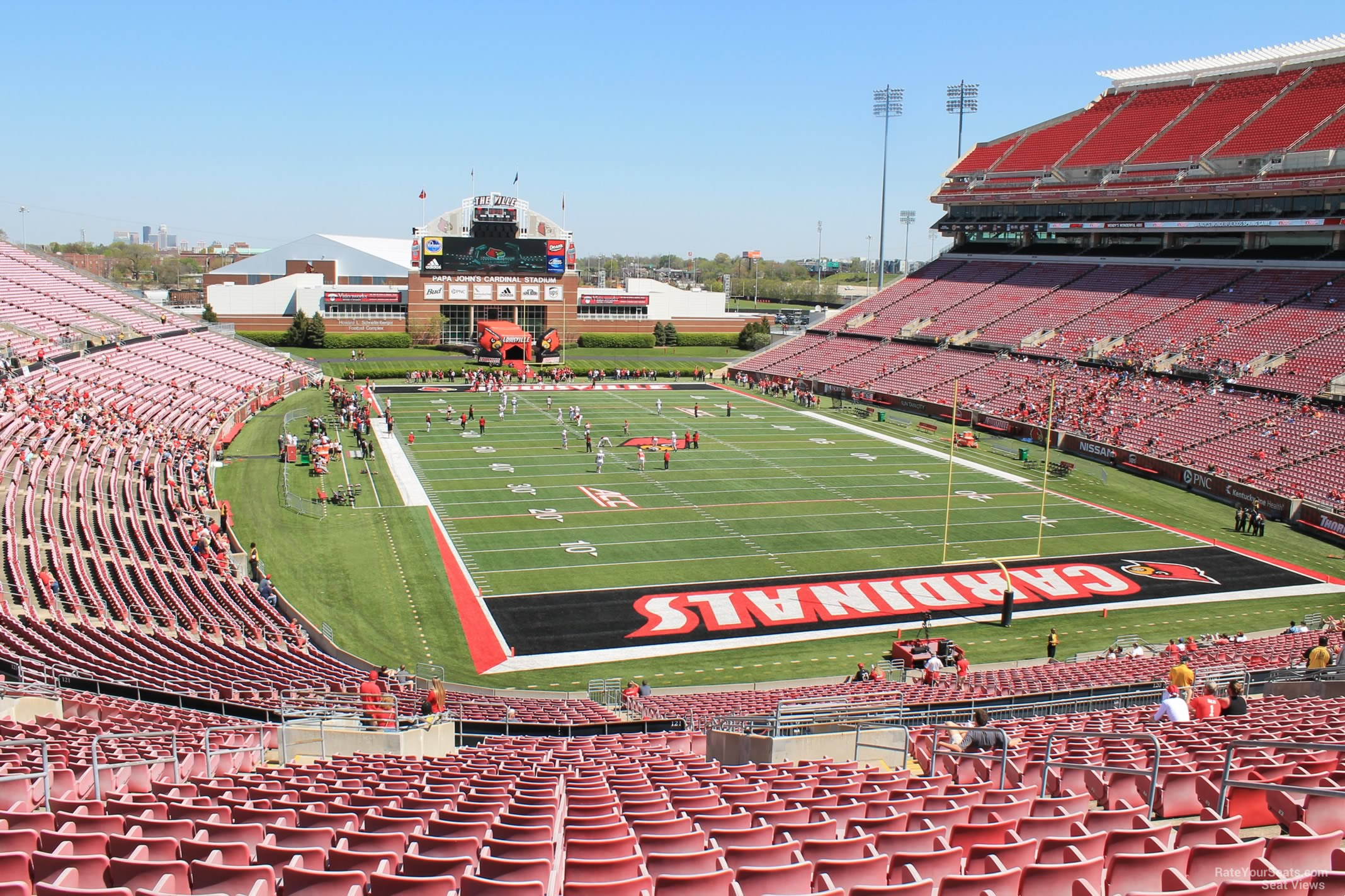 section 221, row ff seat view  - cardinal stadium