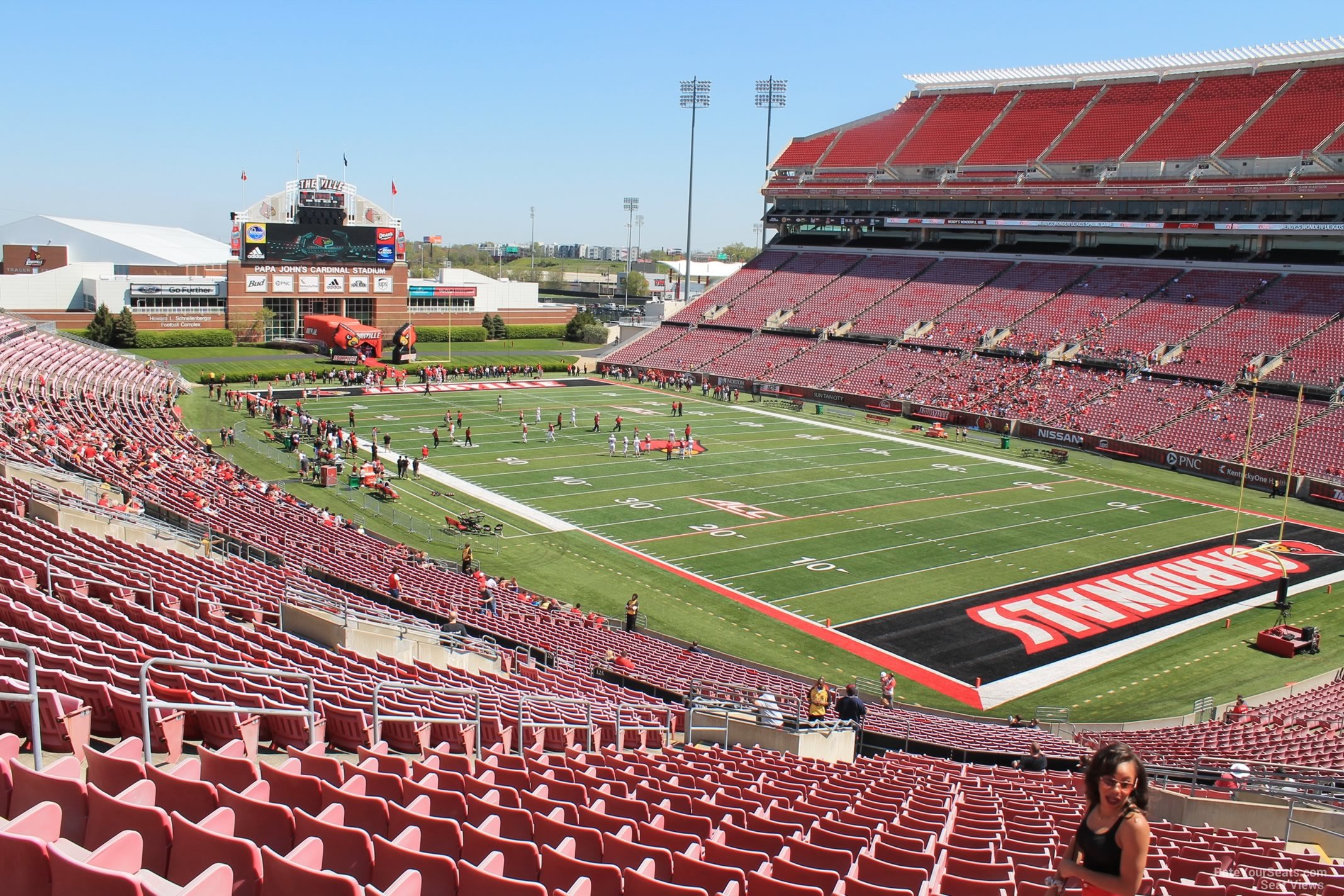 section 224, row ff seat view  - l&n federal credit union stadium