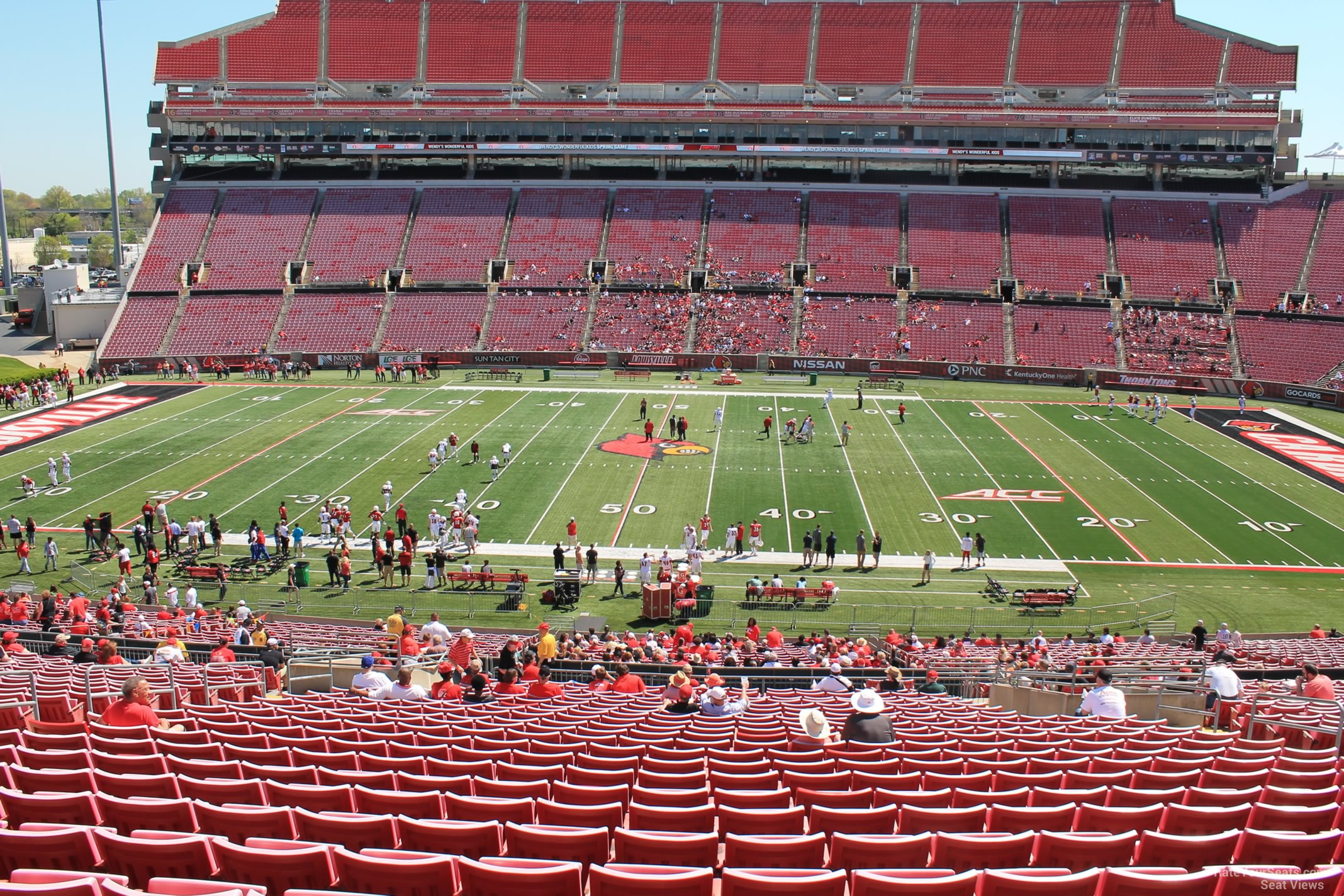 section 230, row ff seat view  - l&n federal credit union stadium