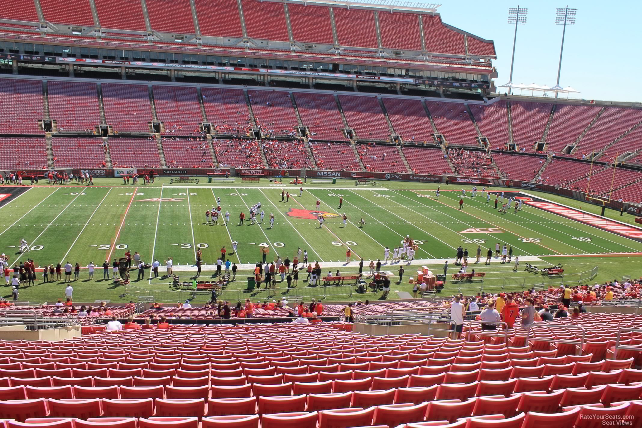 section 232, row ff seat view  - l&n federal credit union stadium
