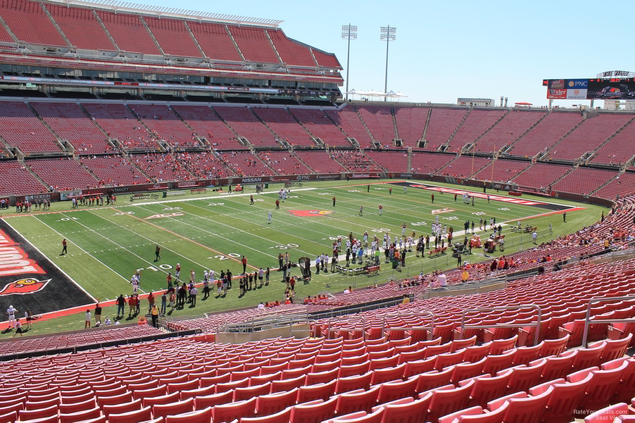 section 235, row ff seat view  - l&n federal credit union stadium