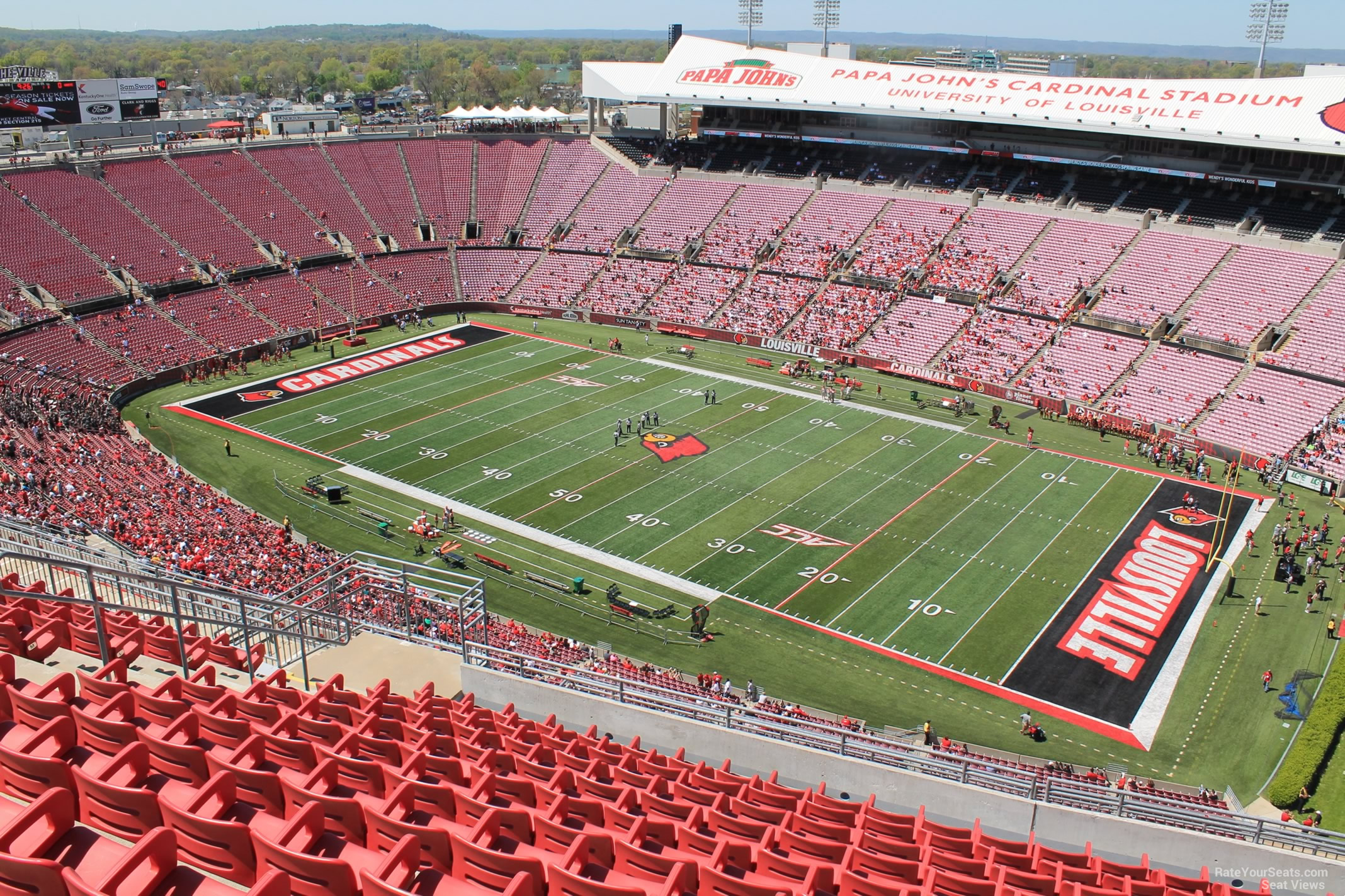 section 302, row r seat view  - cardinal stadium