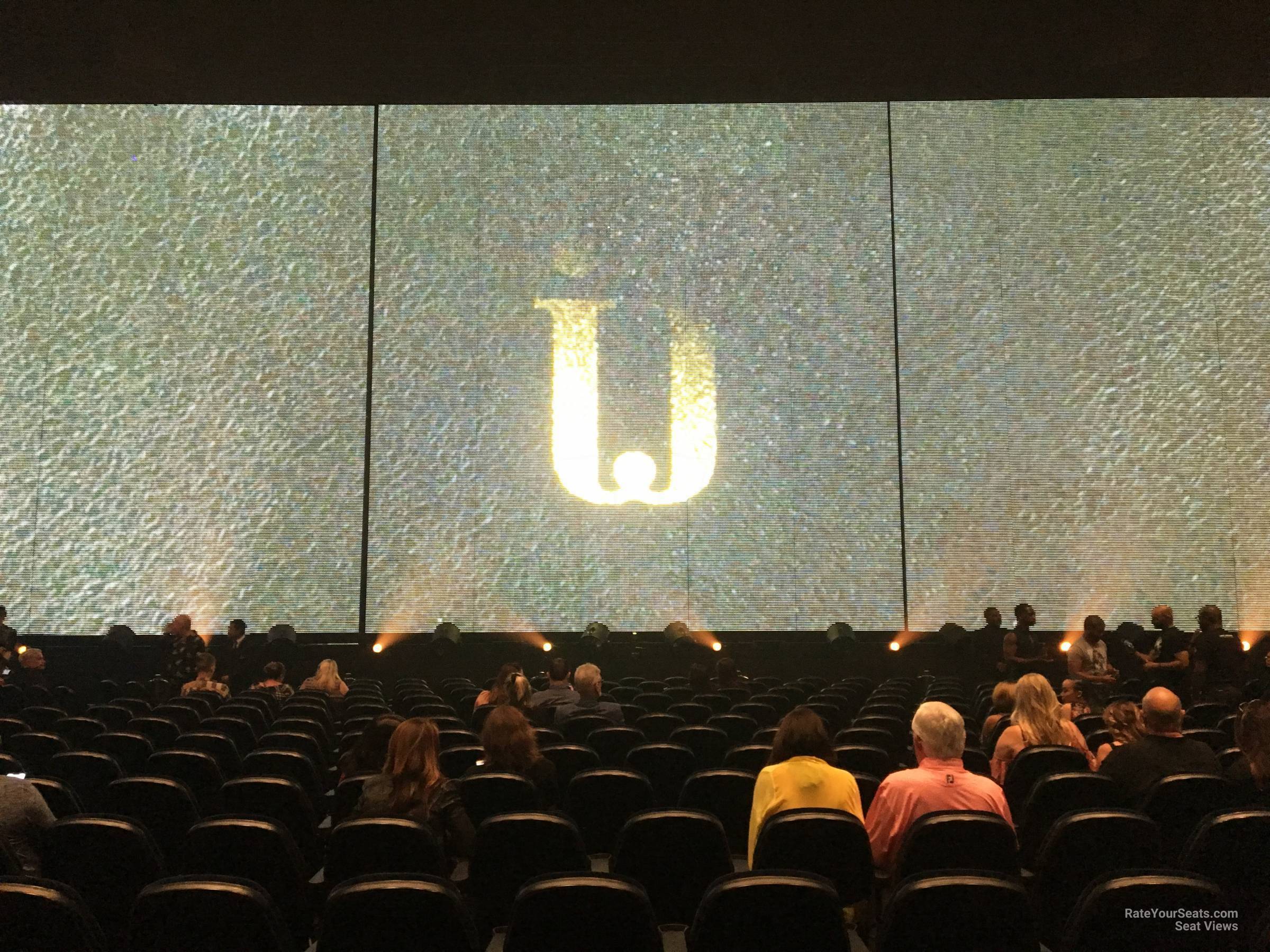 section 102, row k seat view - dolby live at park mgm