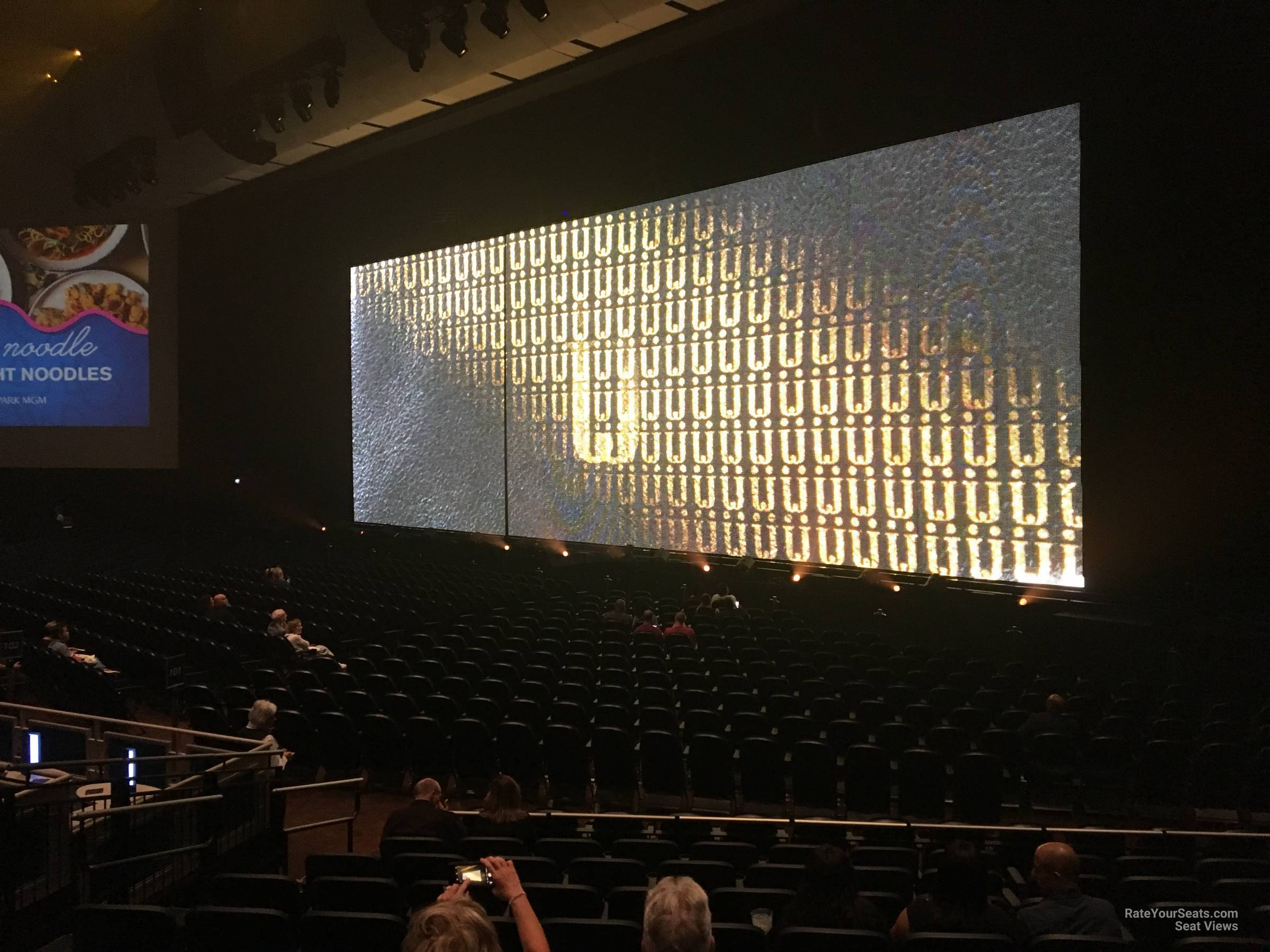 section 201, row k seat view  - dolby live at park mgm
