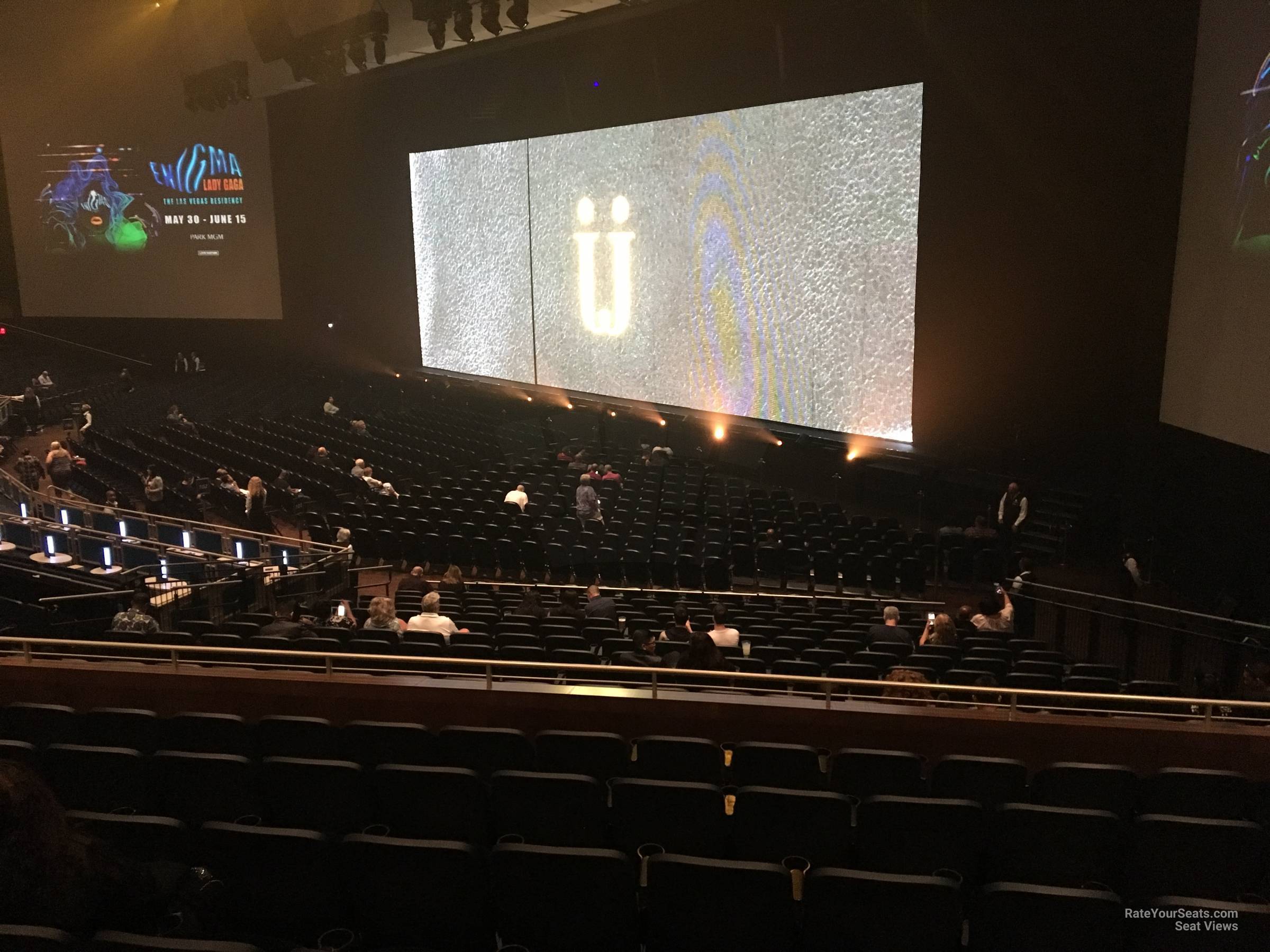 section 302, row g seat view  - dolby live at park mgm