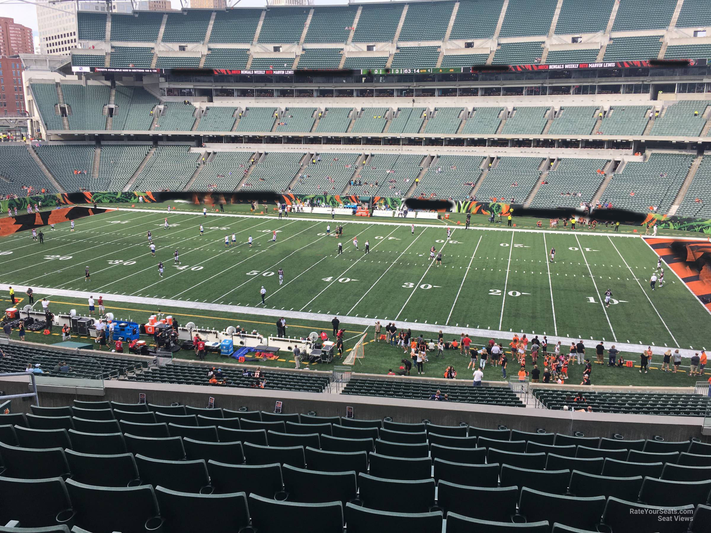section 208, row 10 seat view  for football - paycor stadium