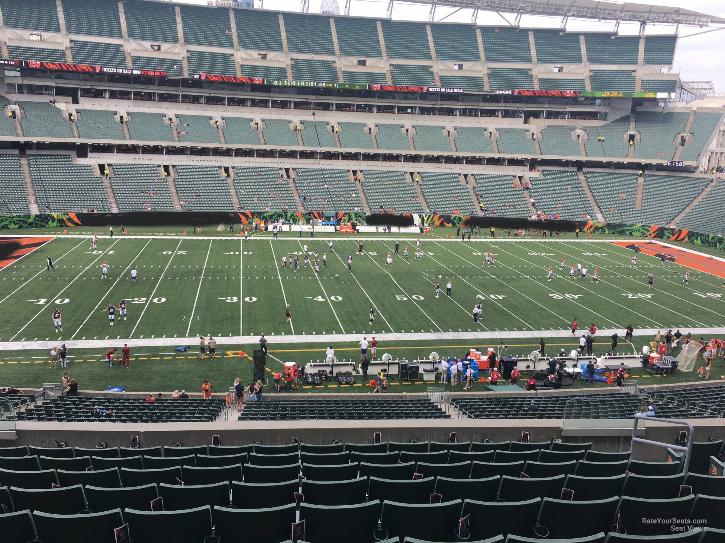 section 212, row 10 seat view  for football - paycor stadium
