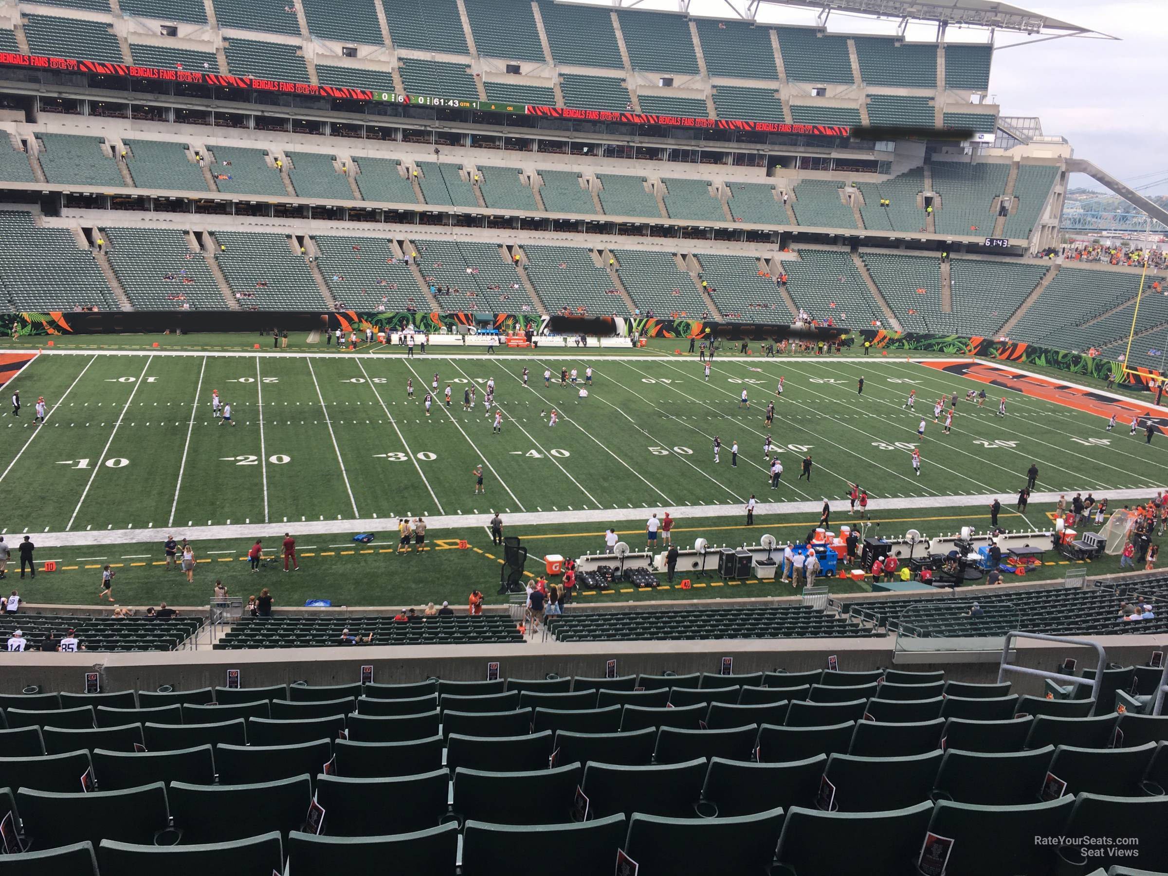 section 213, row 10 seat view  for football - paycor stadium