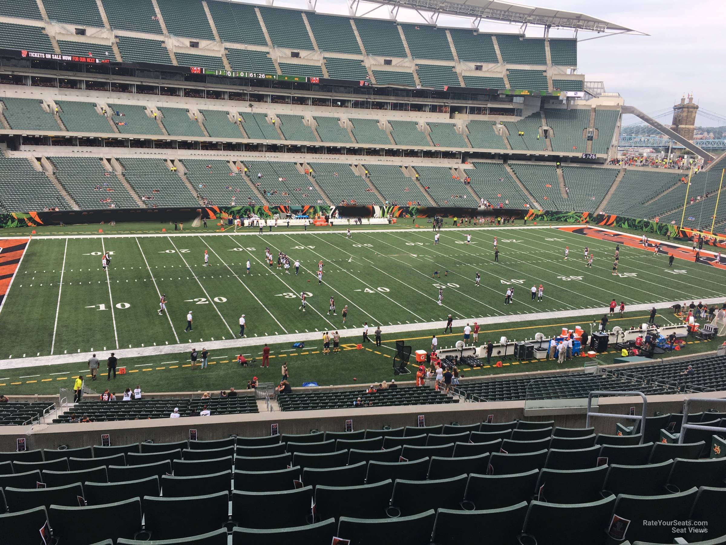 section 214, row 10 seat view  for football - paycor stadium