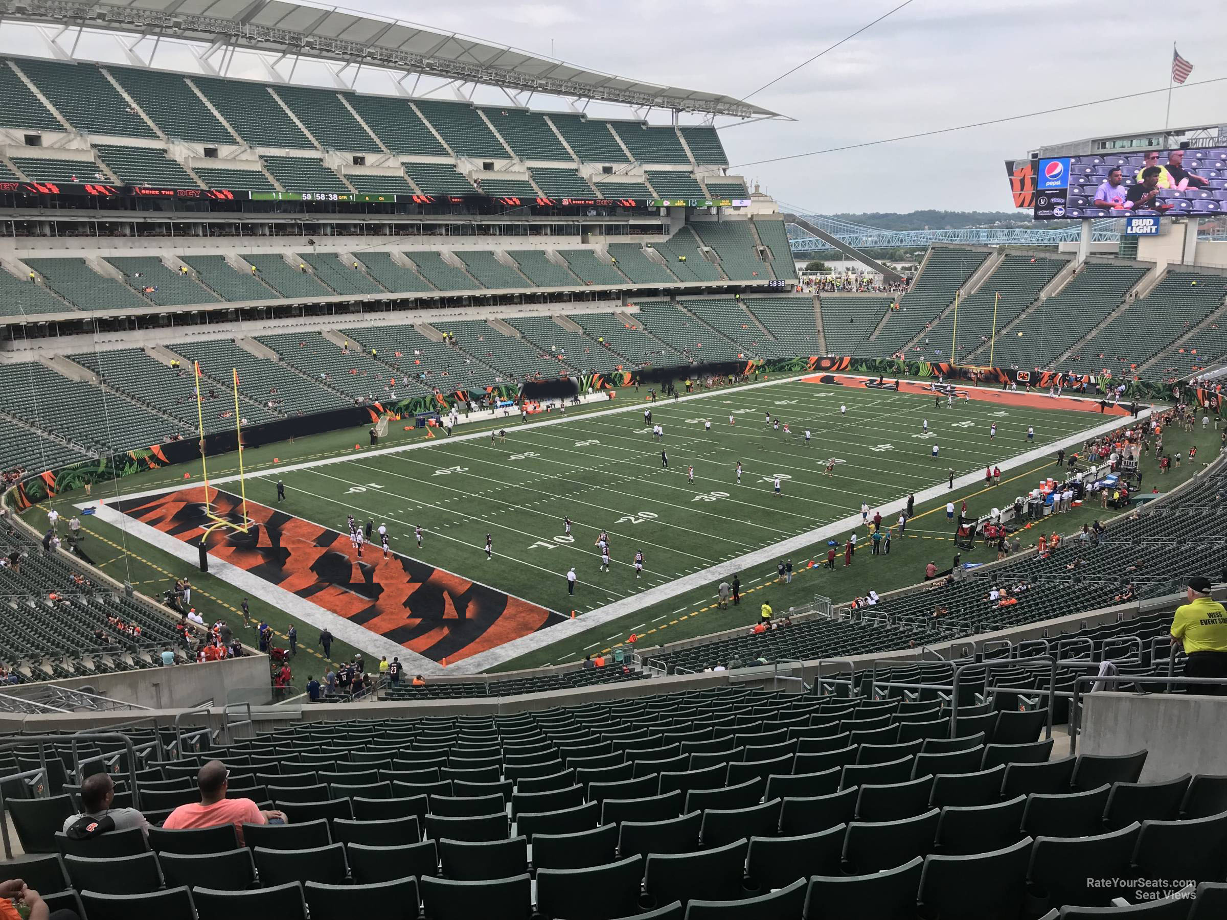 section 218, row 30 seat view  for football - paycor stadium