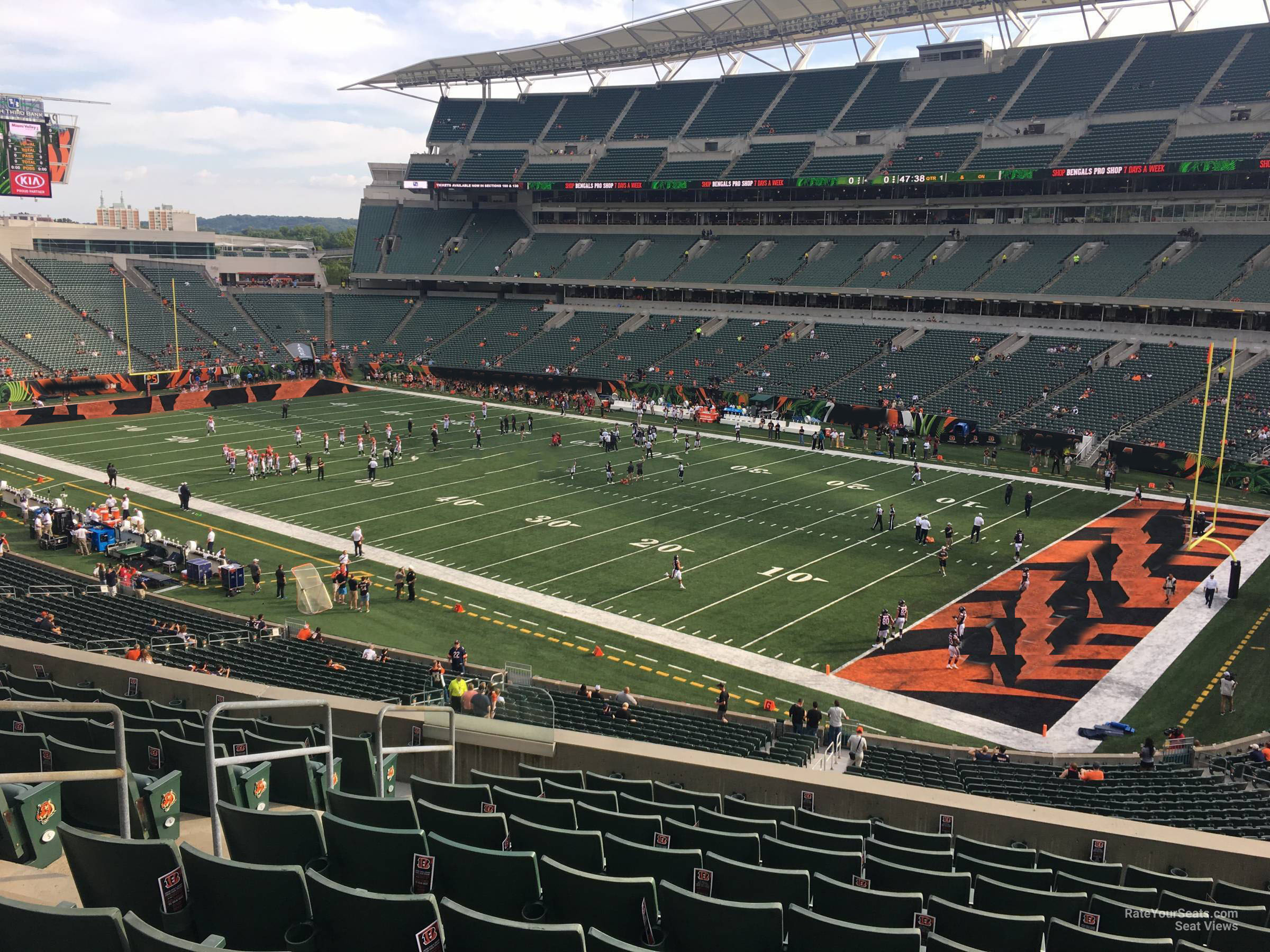 section 233n, row 10 seat view  for football - paycor stadium