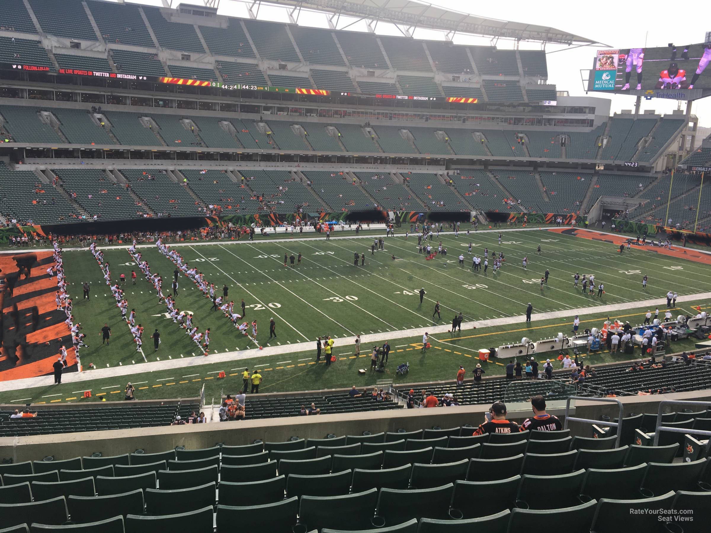 section 245, row 10 seat view  for football - paycor stadium