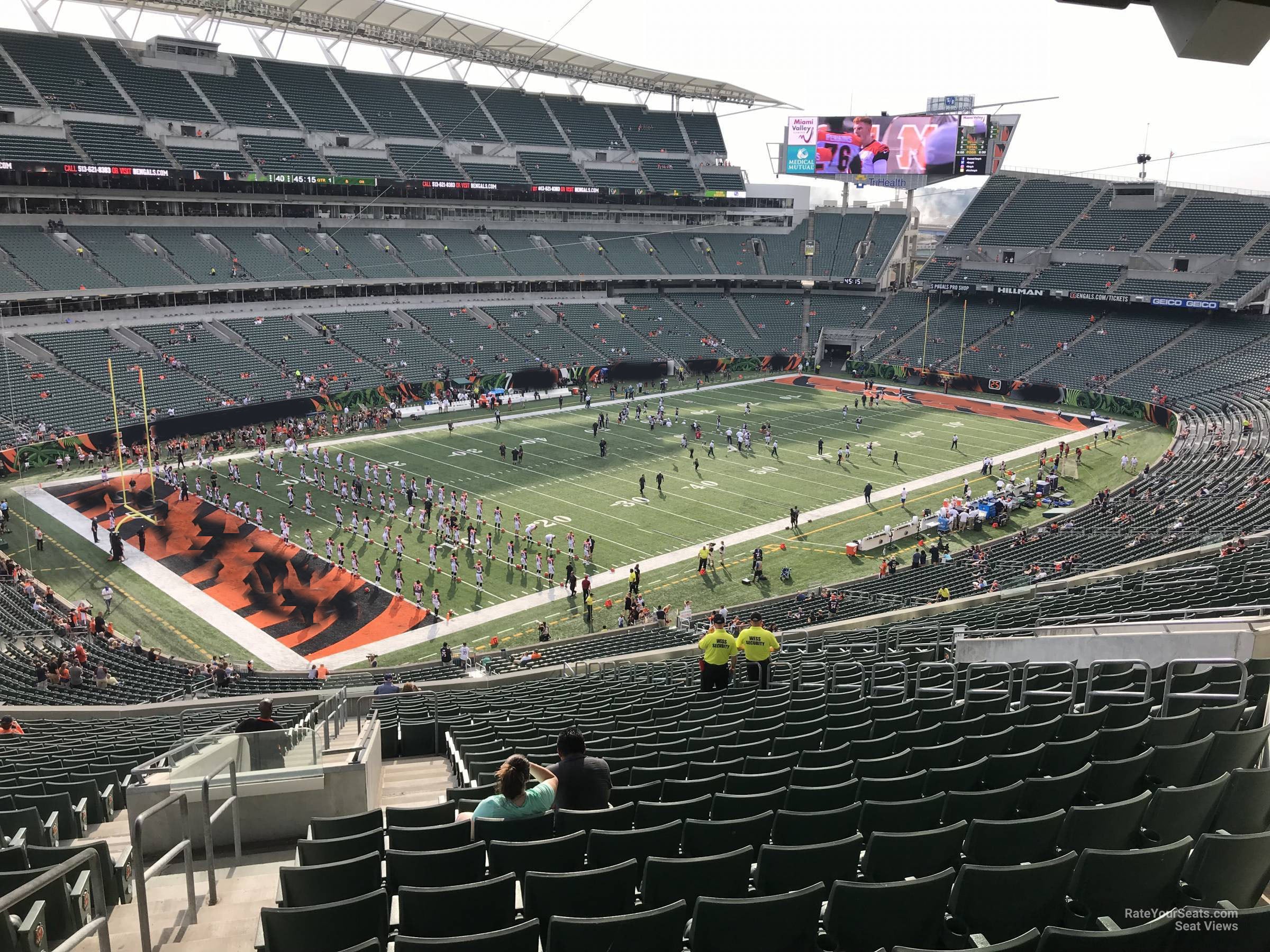 section 247n, row 30 seat view  for football - paycor stadium