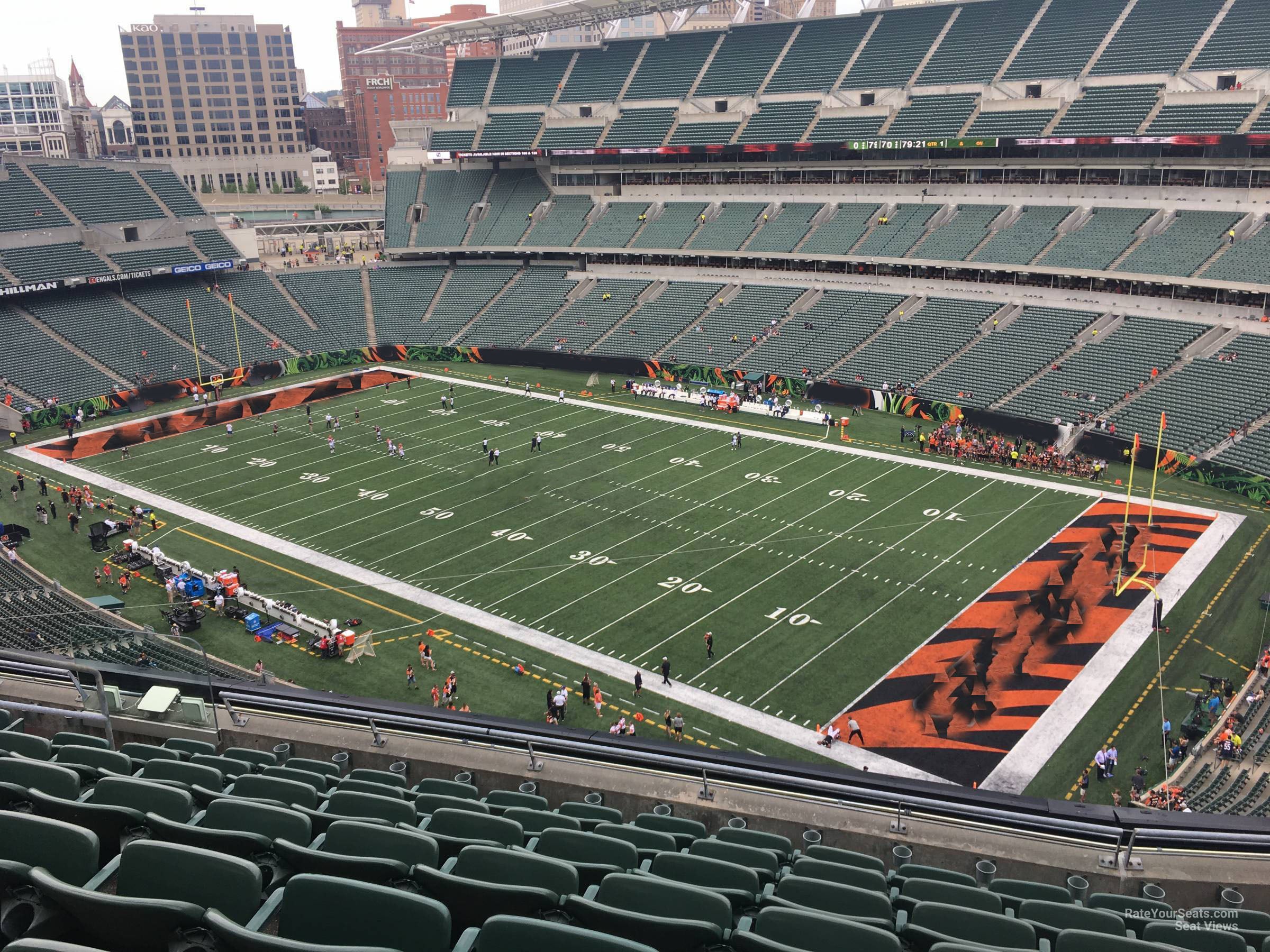 section 304, row 8 seat view  for football - paycor stadium