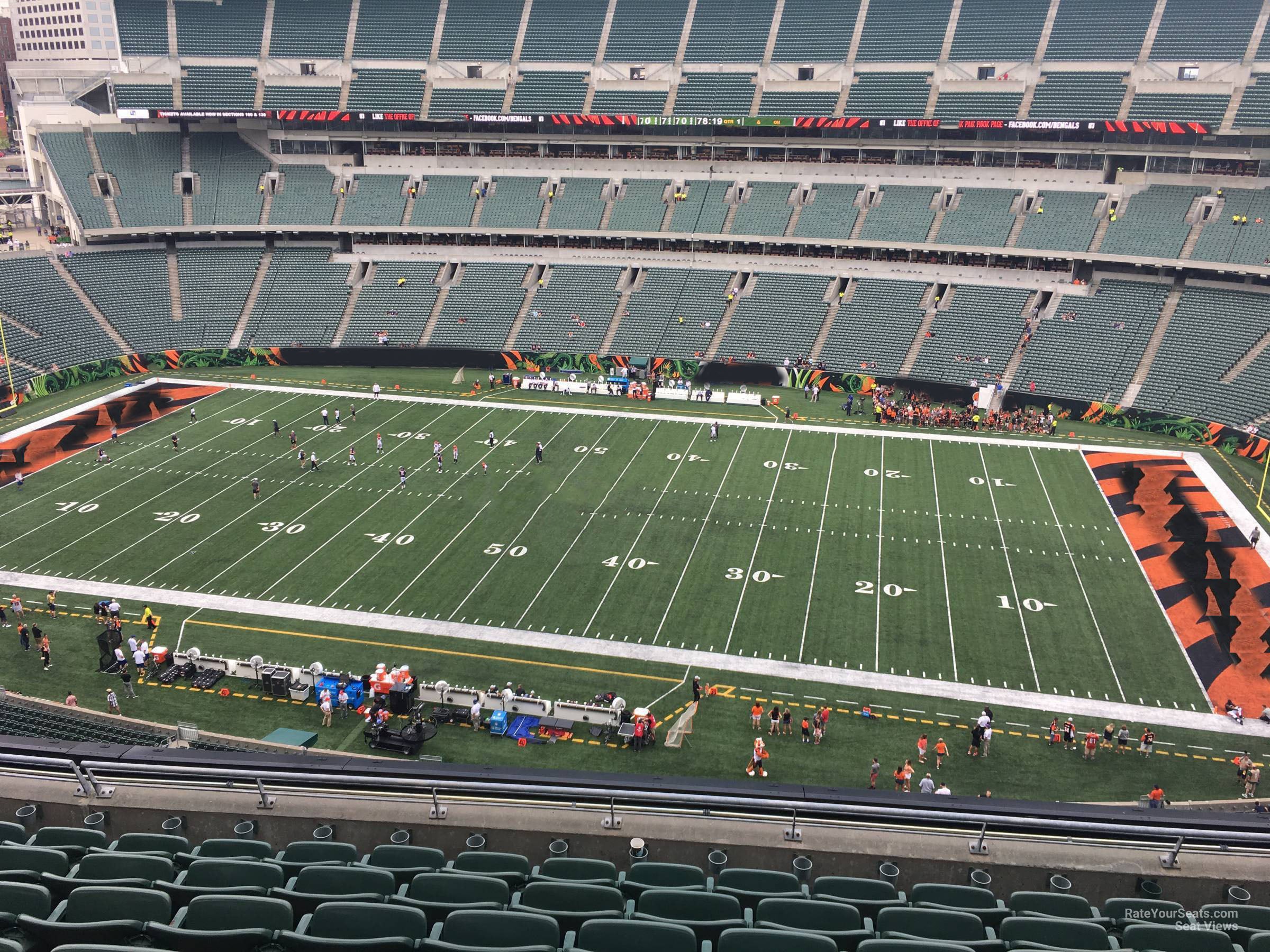 section 308, row 8 seat view  for football - paycor stadium