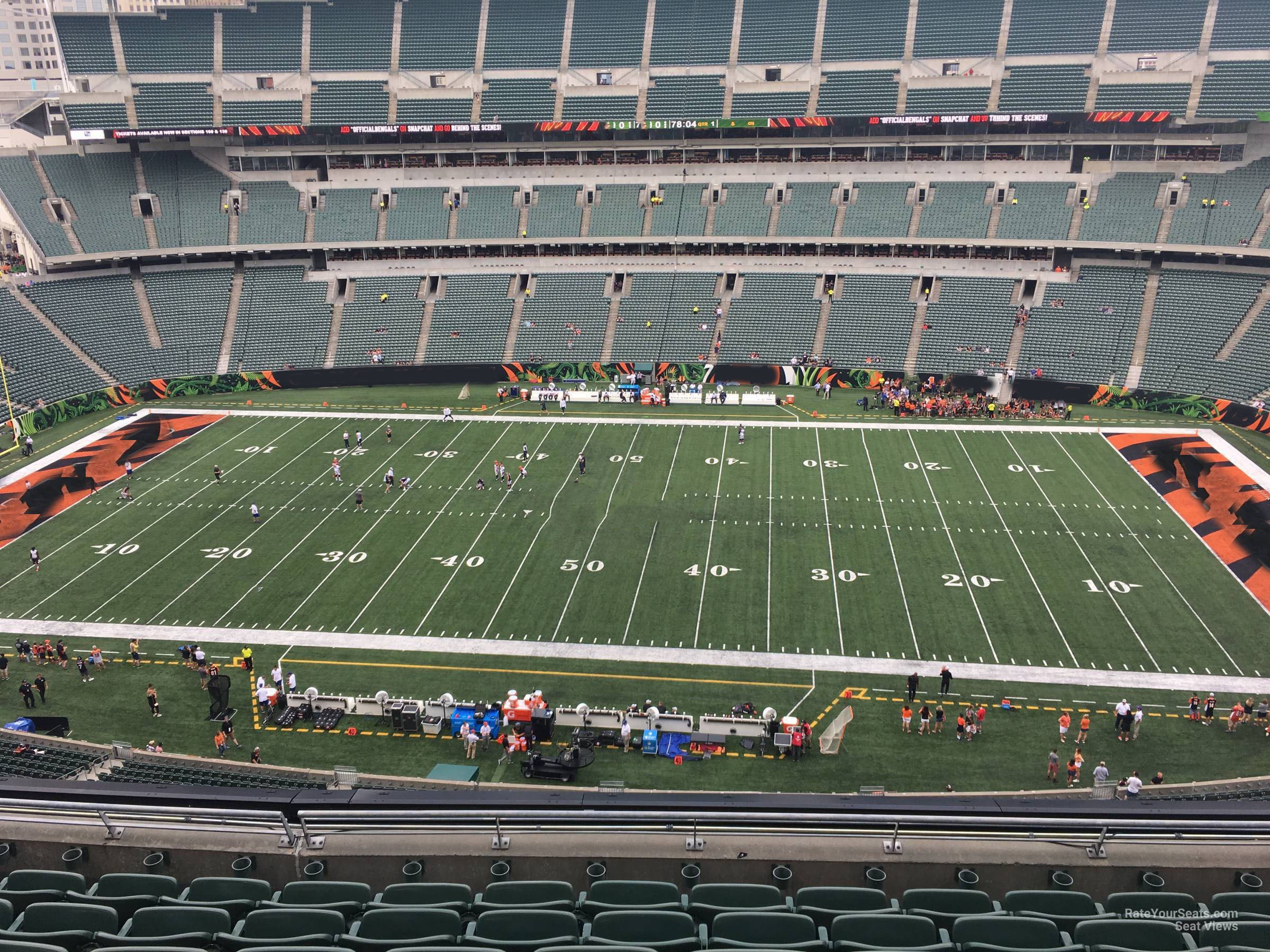 section 309, row 8 seat view  for football - paycor stadium