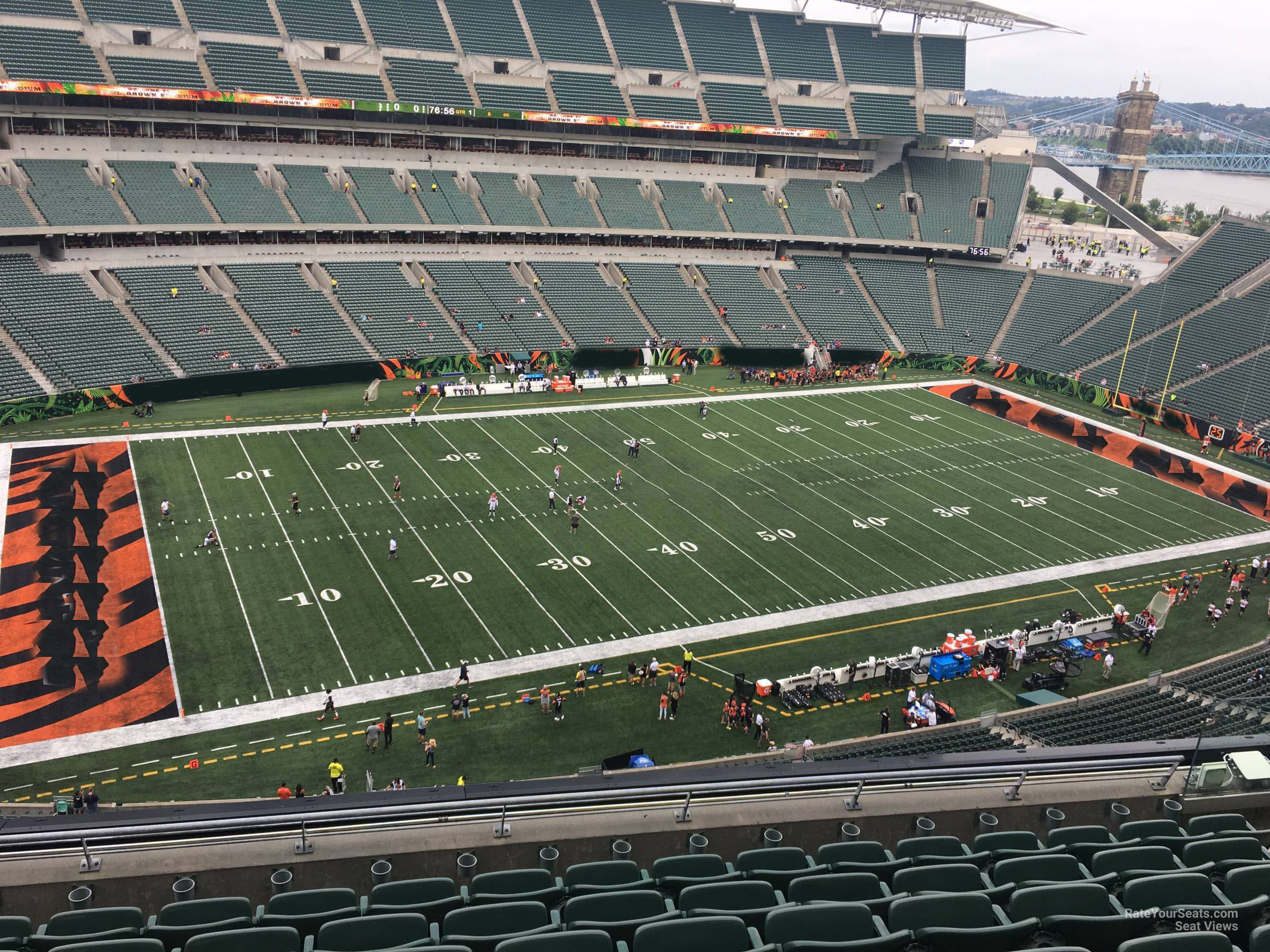 section 314, row 8 seat view  for football - paycor stadium