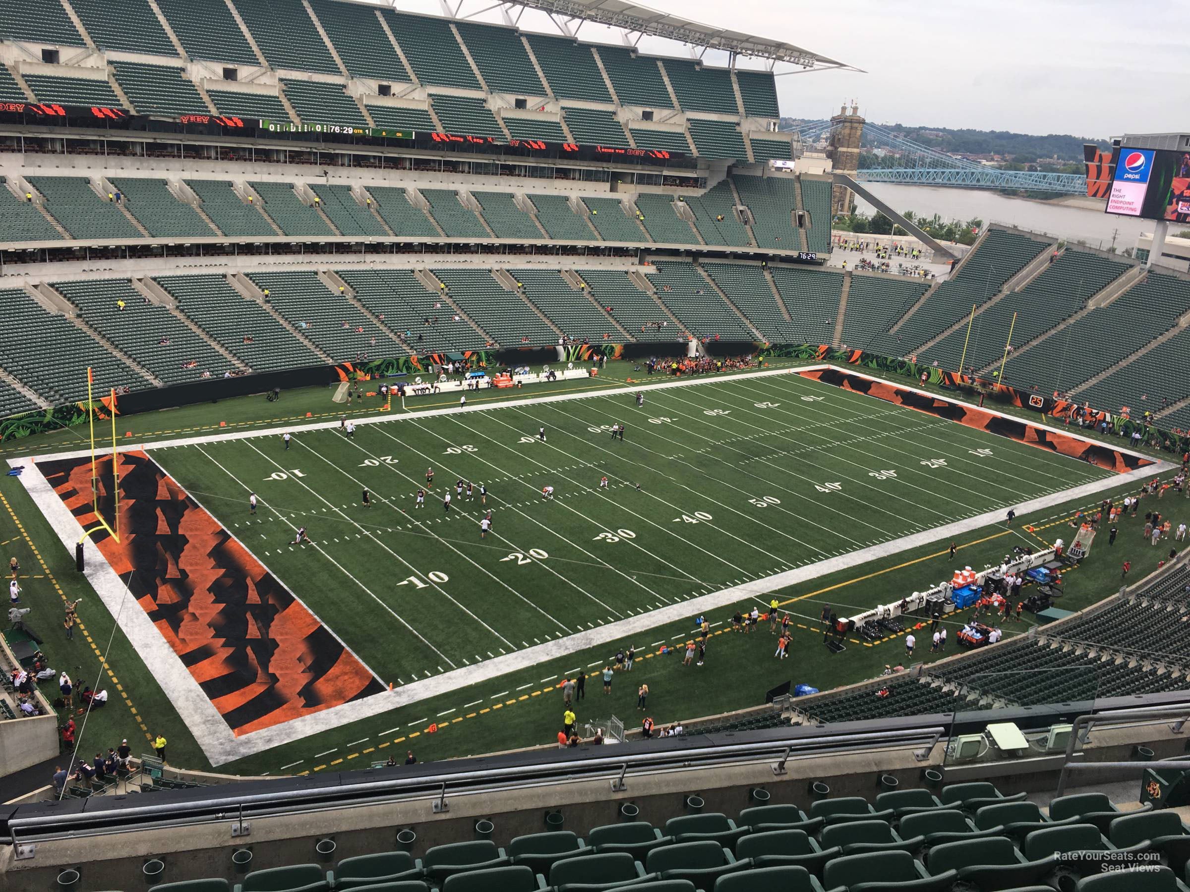 section 316, row 8 seat view  for football - paycor stadium