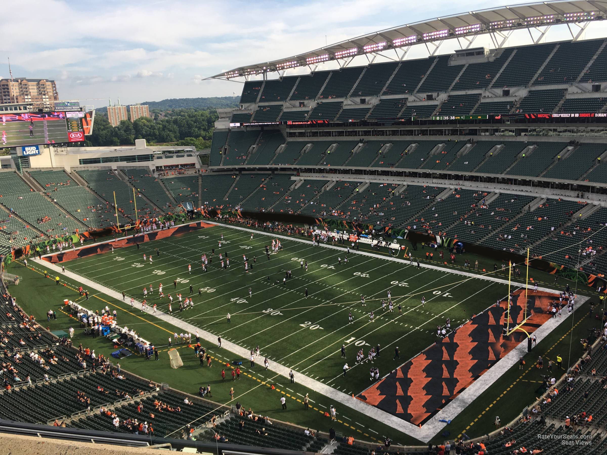 section 333, row 8 seat view  for football - paycor stadium