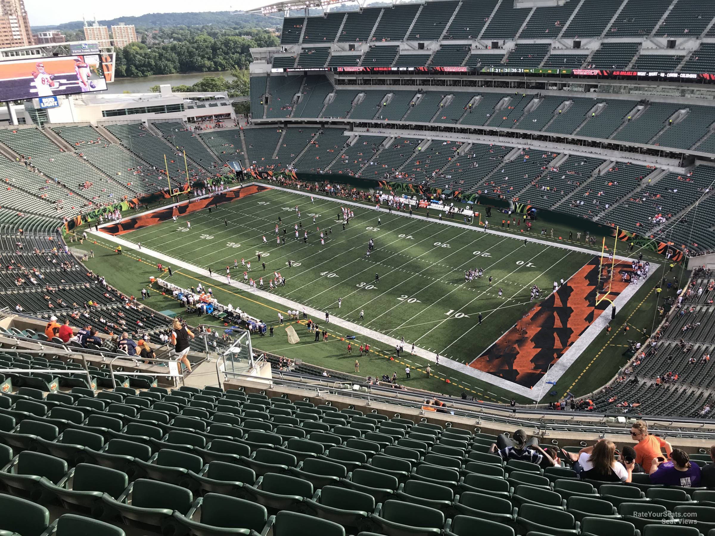 section 334, row 25 seat view  for football - paycor stadium
