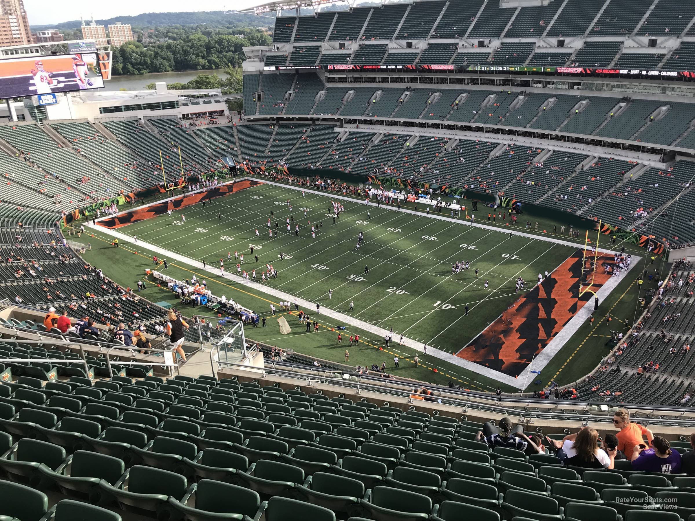 section 334, row 25 seat view  - paycor stadium