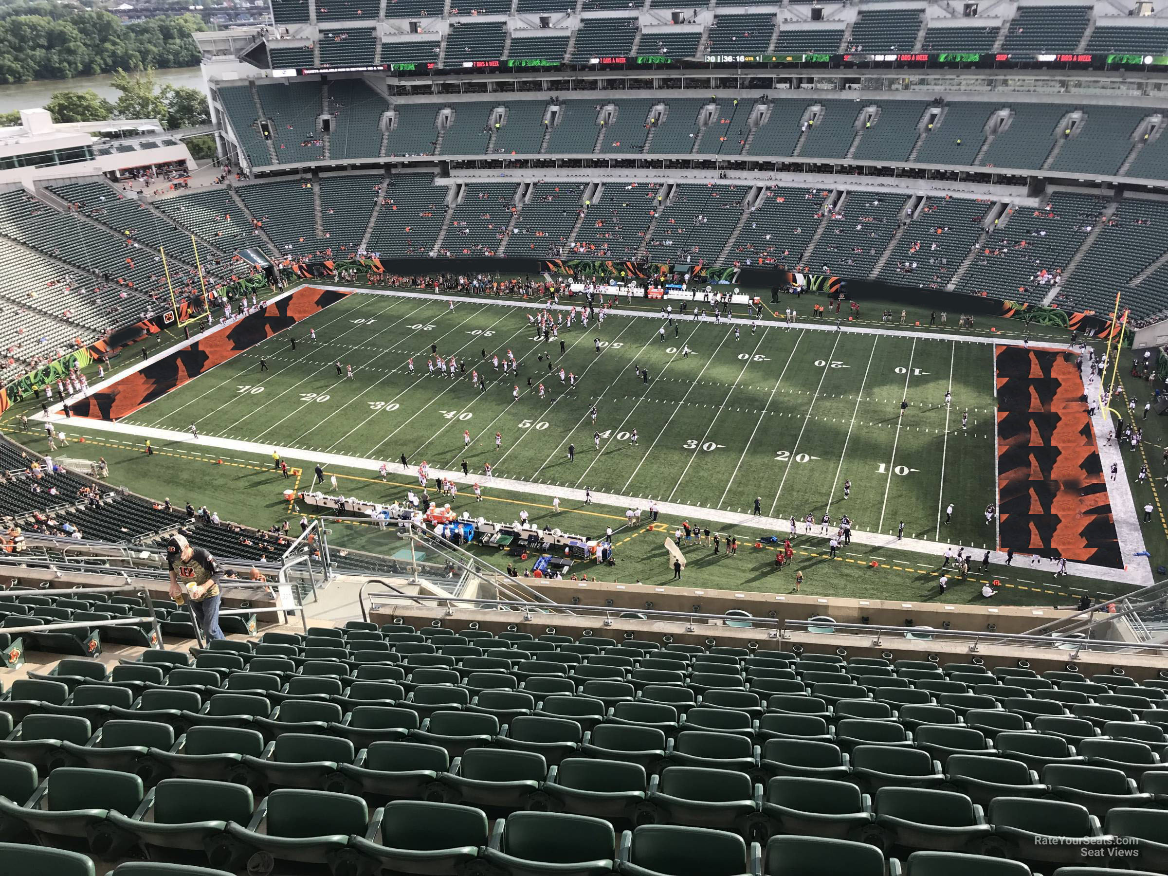 section 337, row 25 seat view  for football - paycor stadium