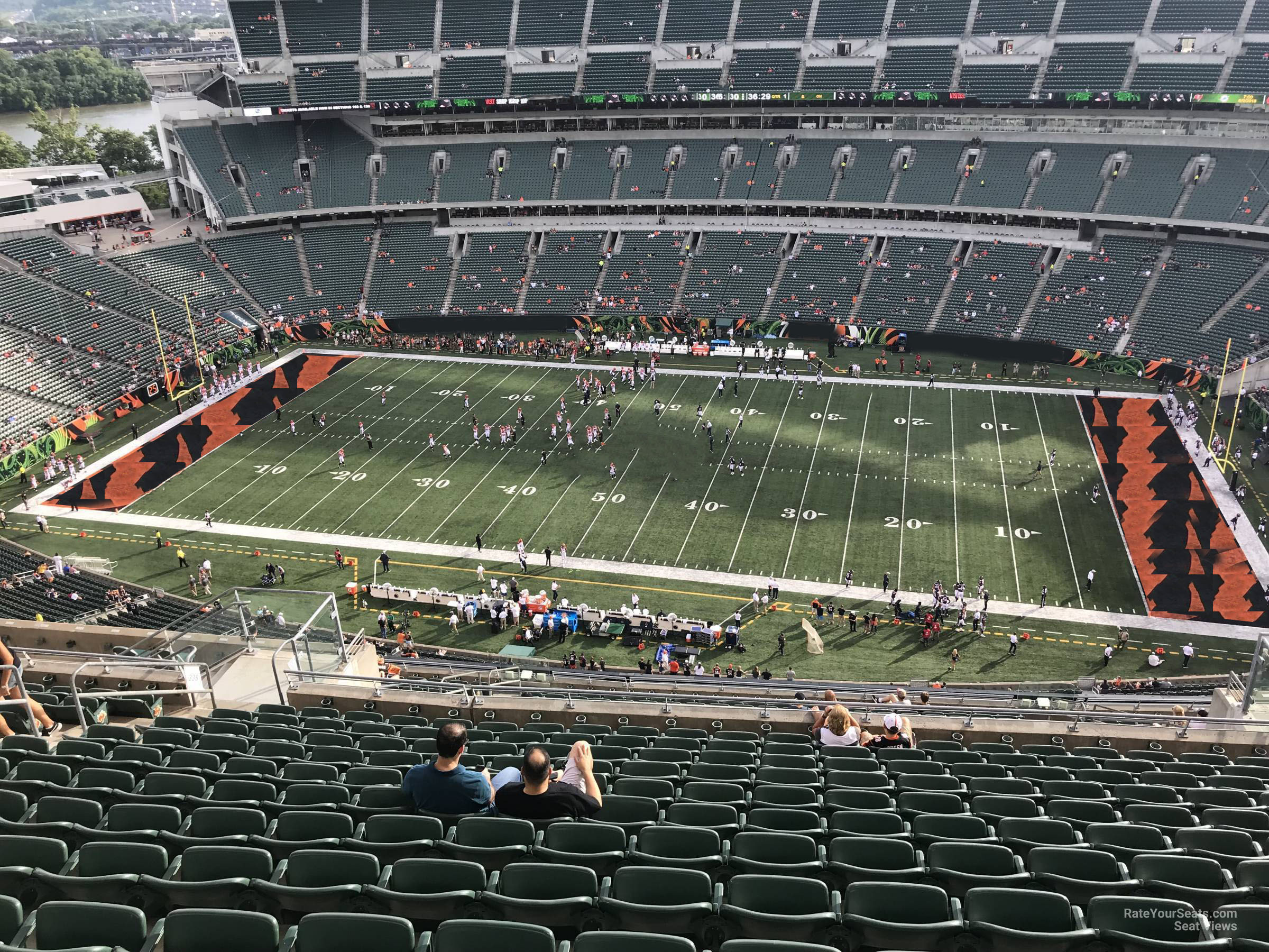 section 338, row 25 seat view  for football - paycor stadium