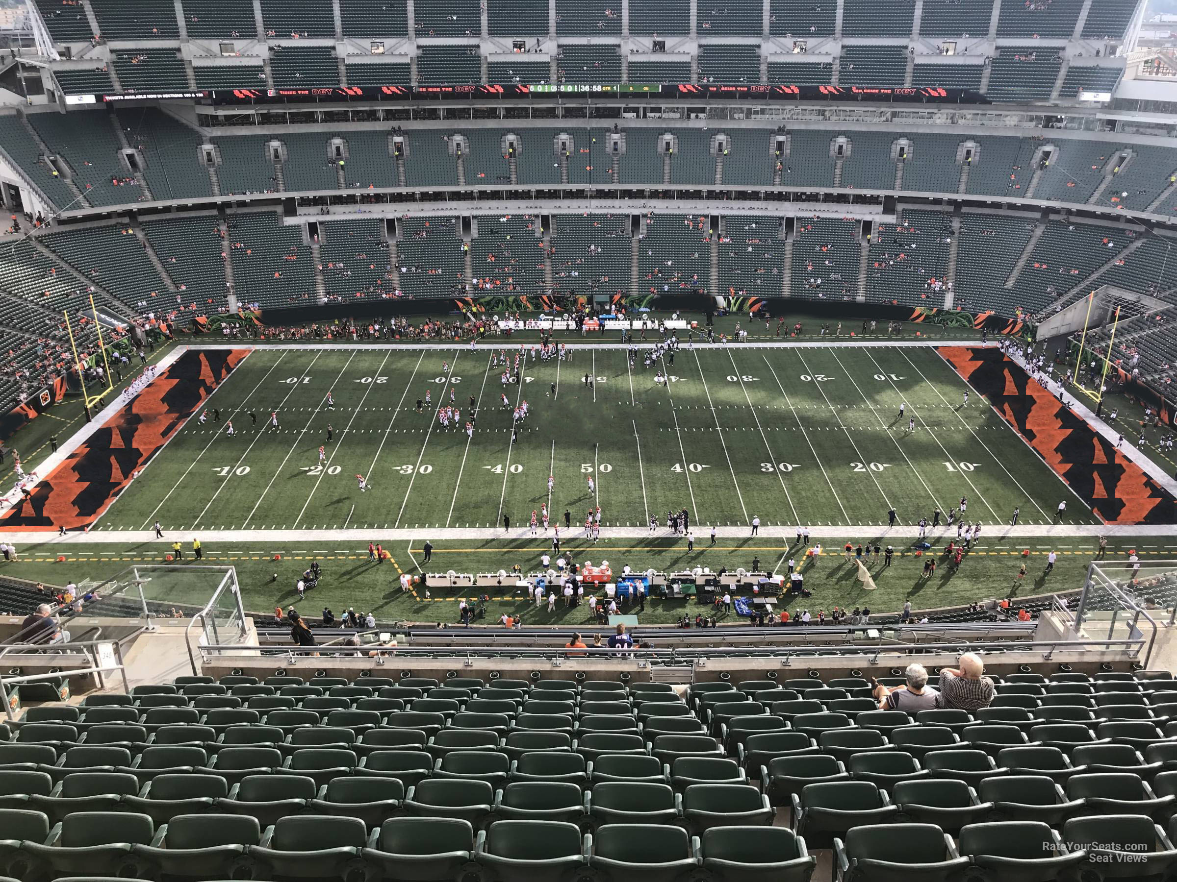 section 340, row 25 seat view  for football - paycor stadium