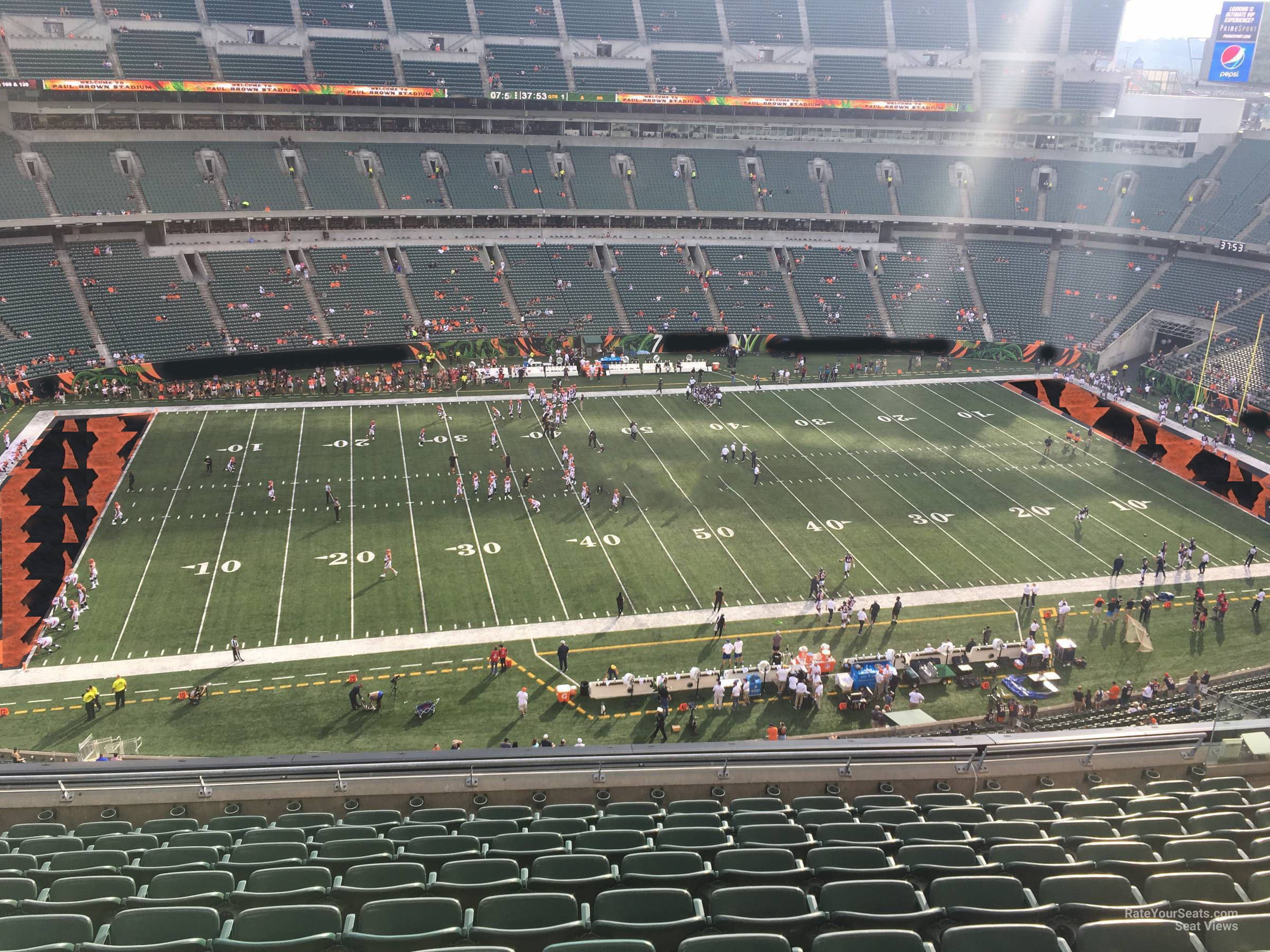 section 342, row 8 seat view  for football - paycor stadium