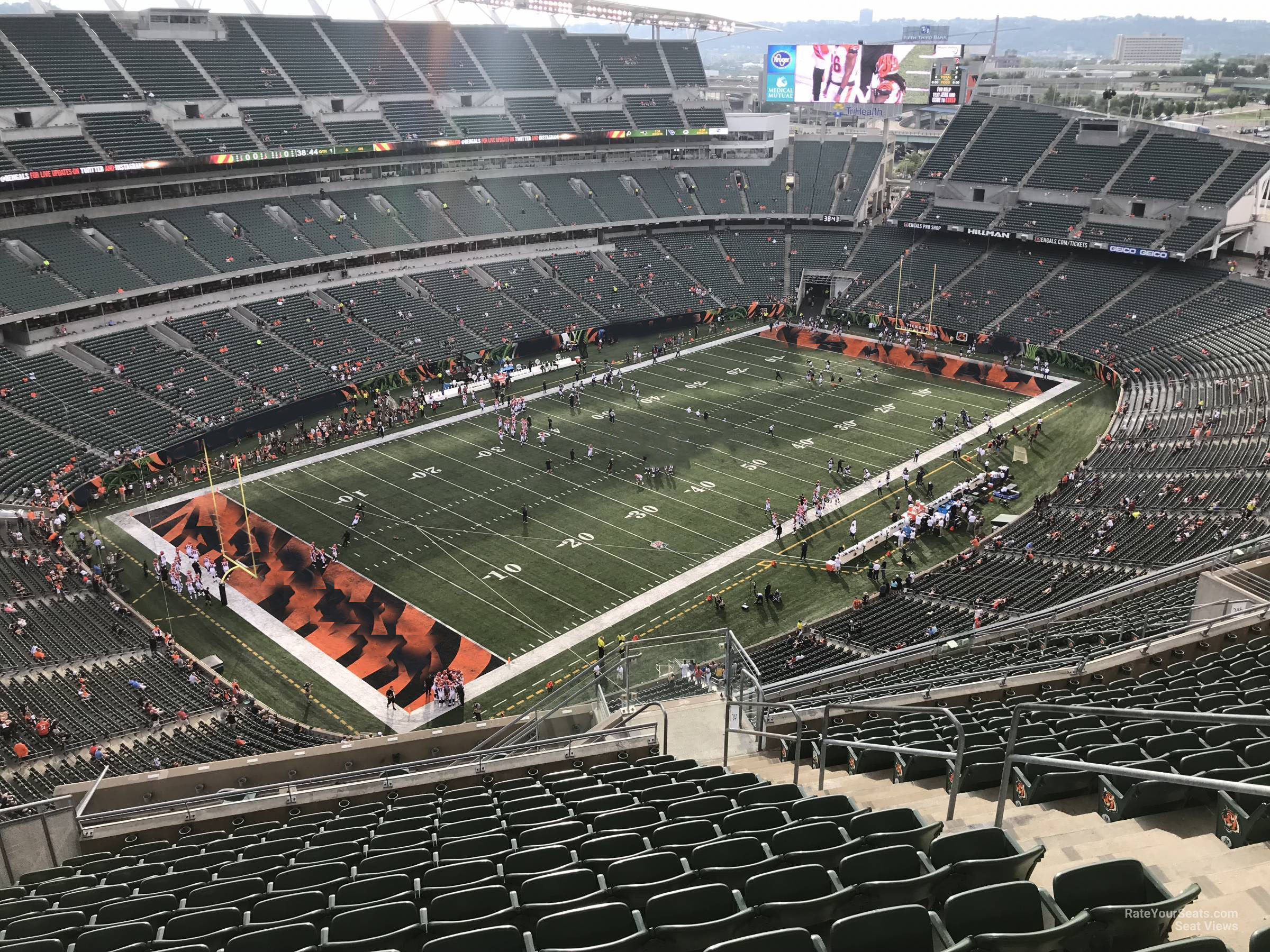 section 347, row 25 seat view  for football - paycor stadium