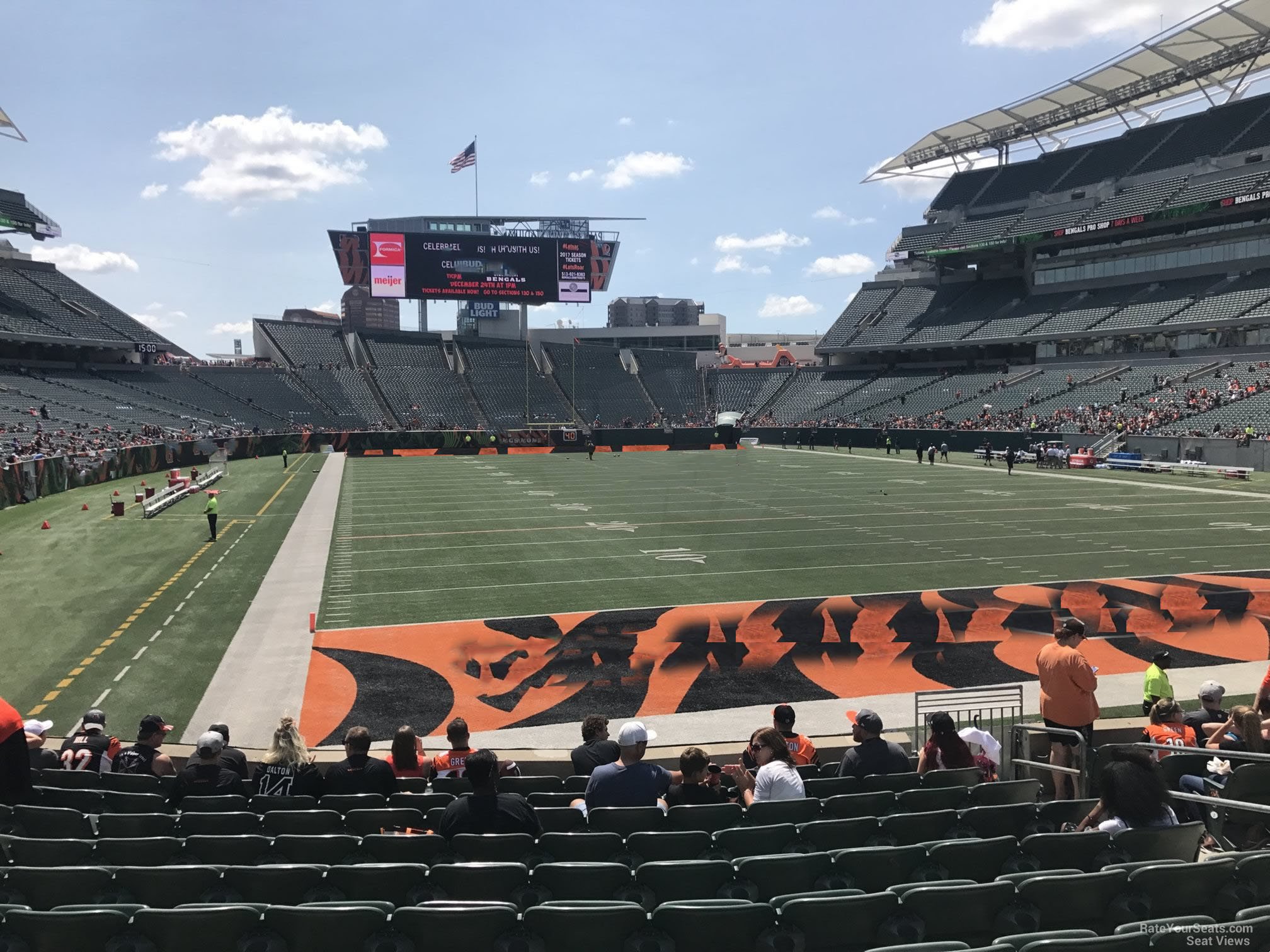 section 129, row 12 seat view  - paycor stadium