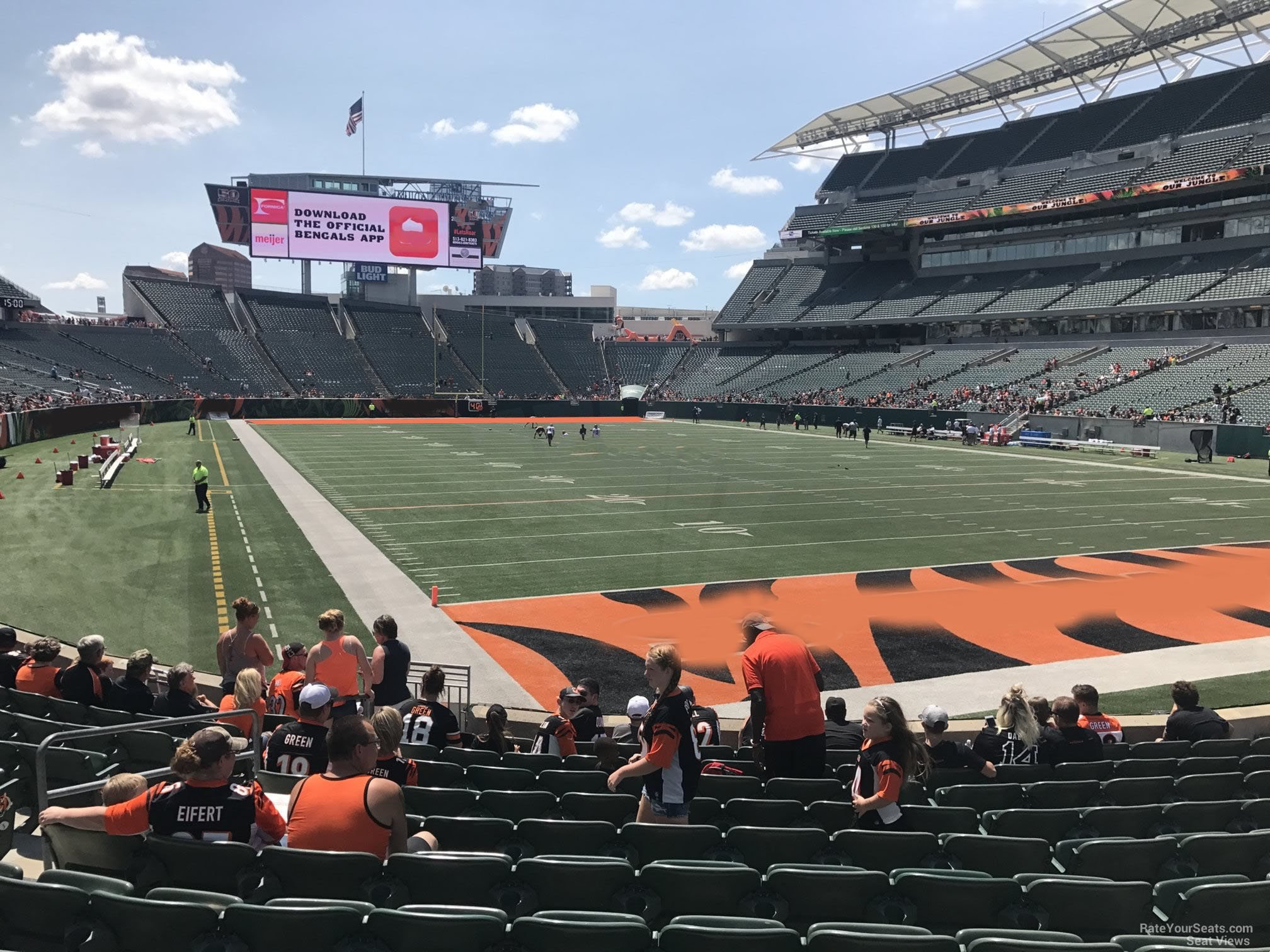 section 130, row 12 seat view  for football - paycor stadium