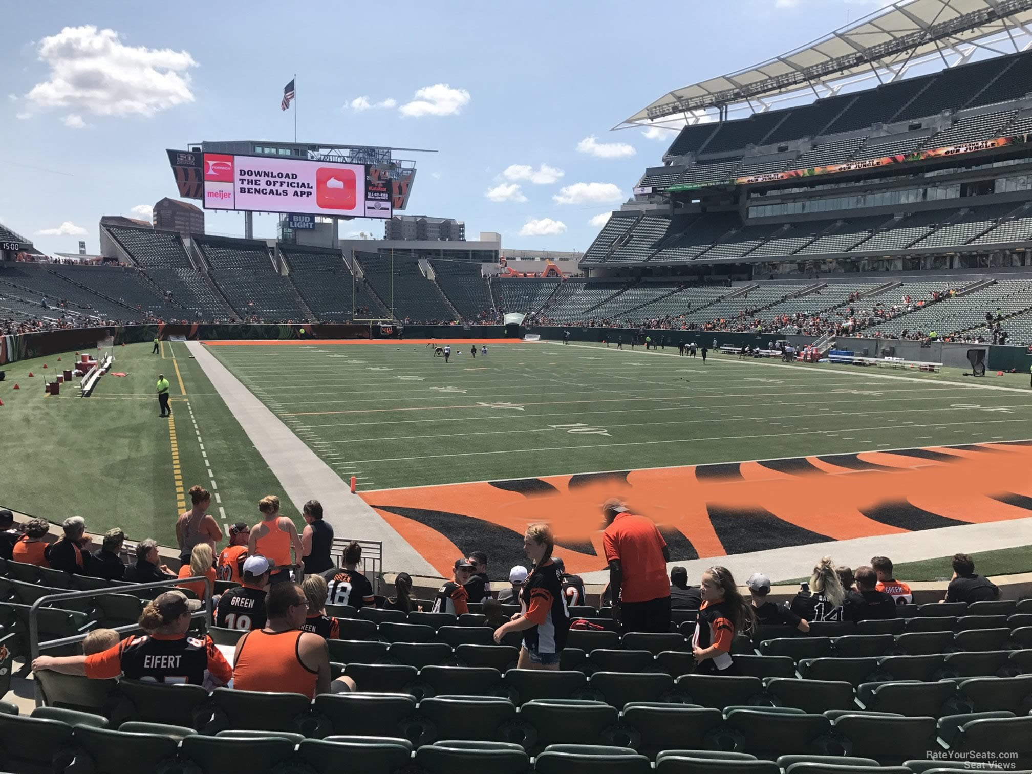 section 130, row 12 seat view  - paycor stadium