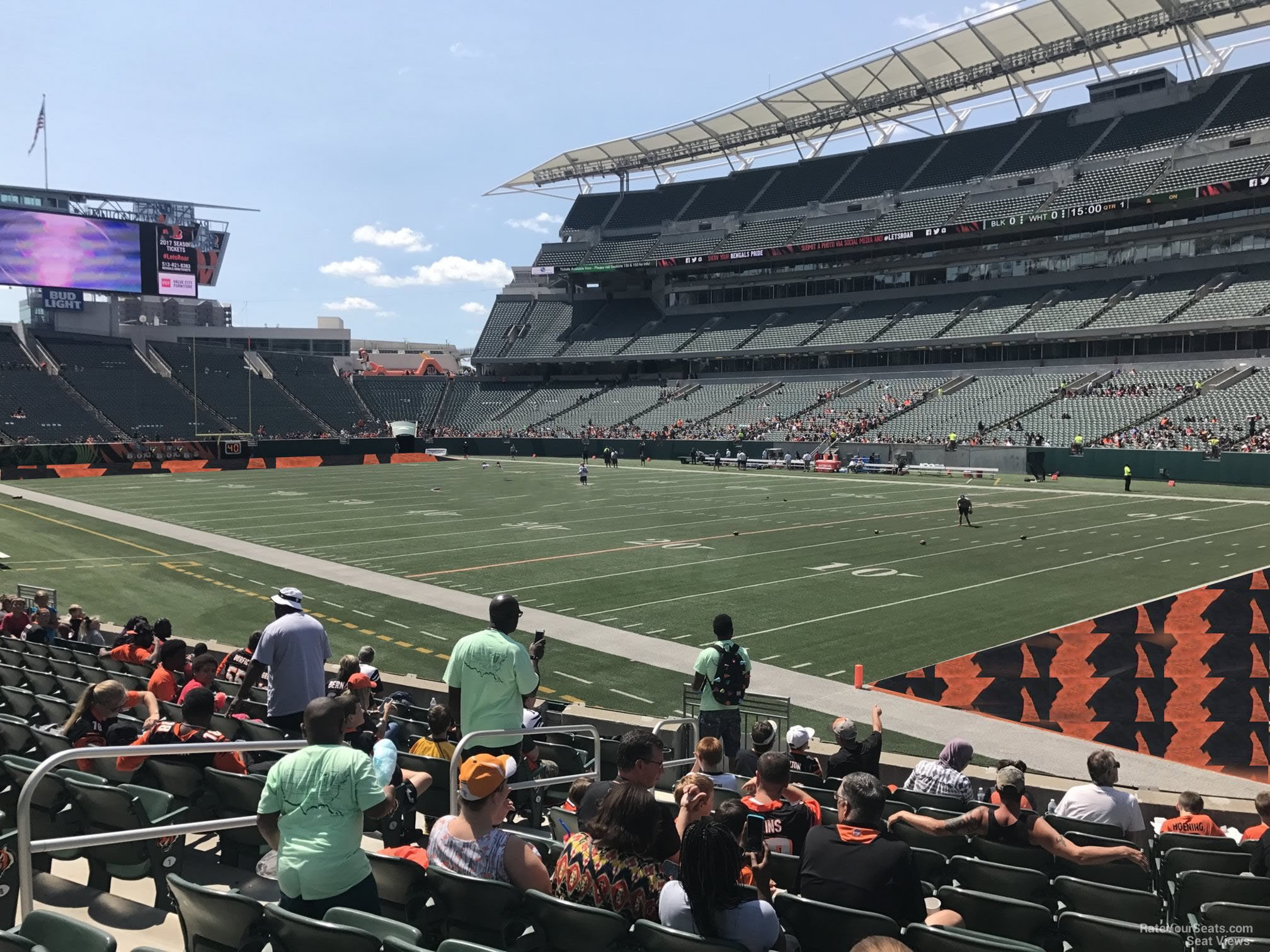 section 132, row 12 seat view  for football - paycor stadium