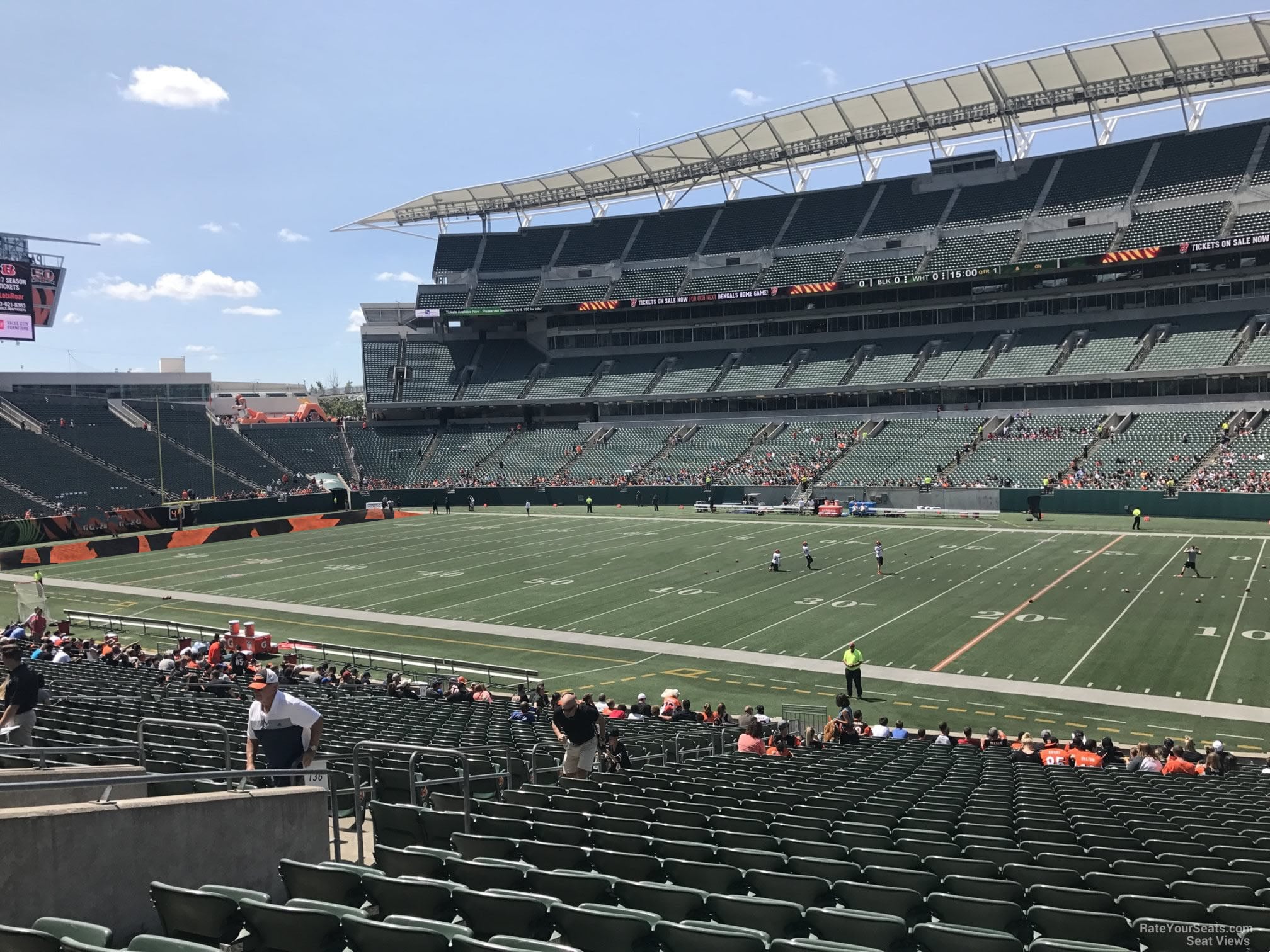 section 136, row 31 seat view  for football - paycor stadium