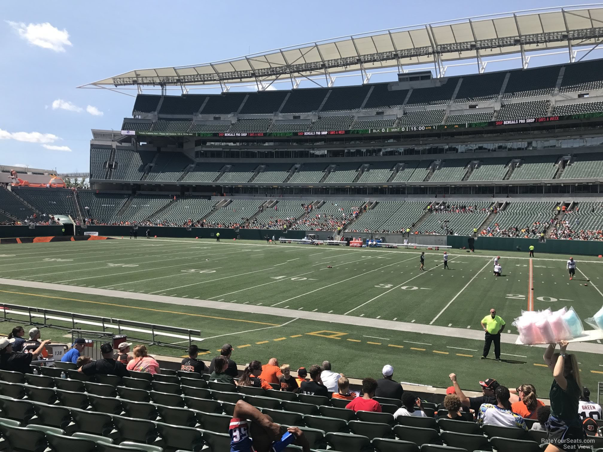 section 138, row 12 seat view  for football - paycor stadium