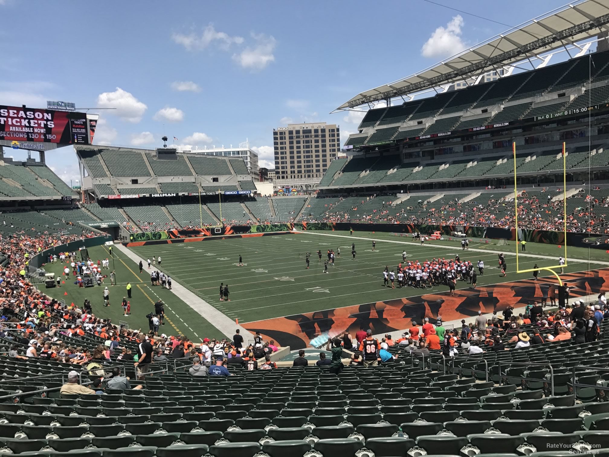 section 160, row 31 seat view  for football - paycor stadium