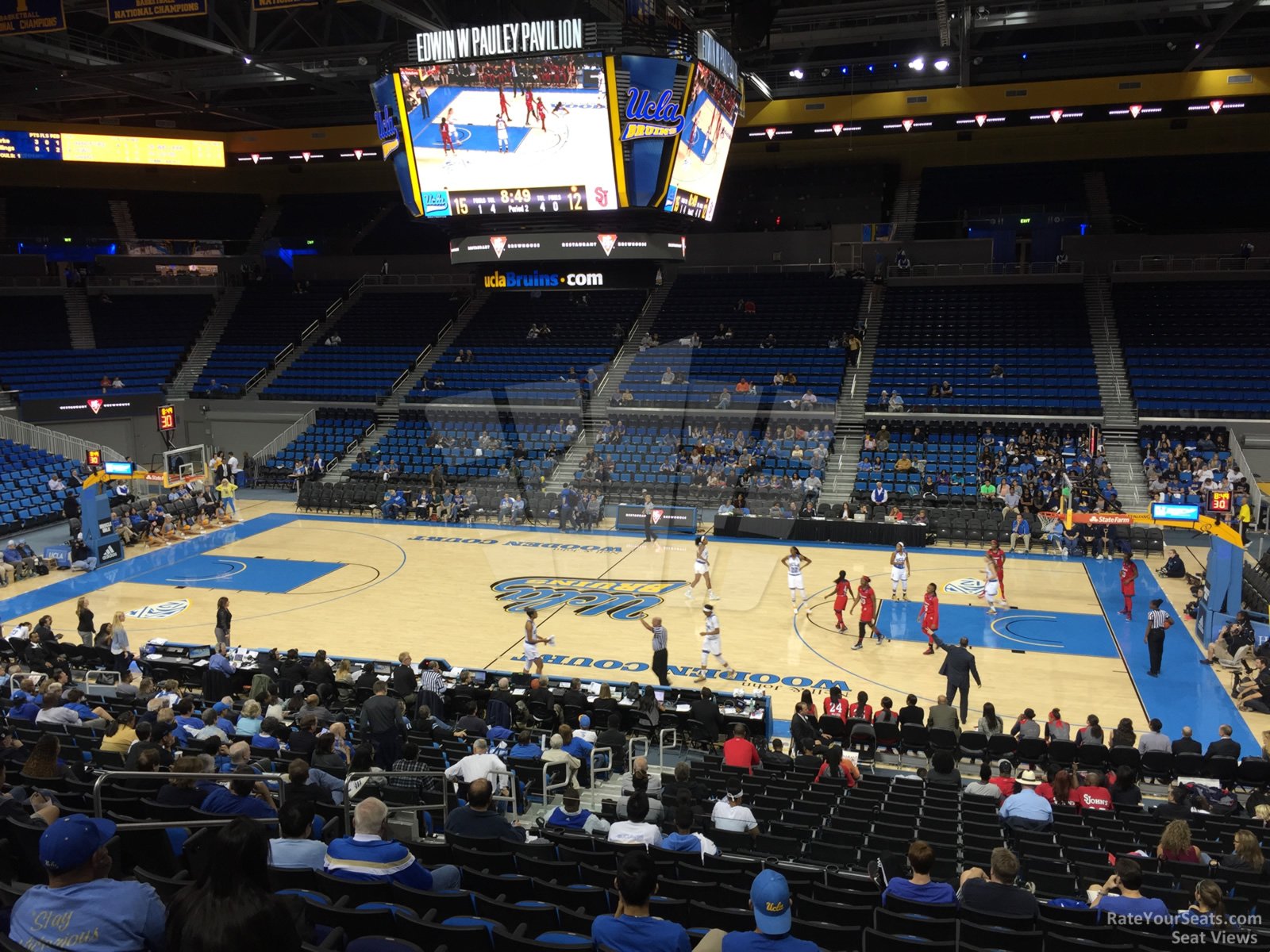 pauley pavilion section 101 rateyourseats com pauley pavilion seating chart