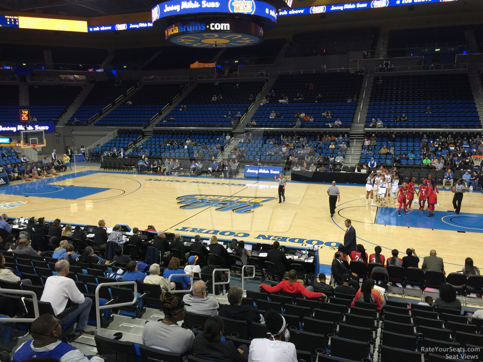 section 101, row 3 seat view  - pauley pavilion