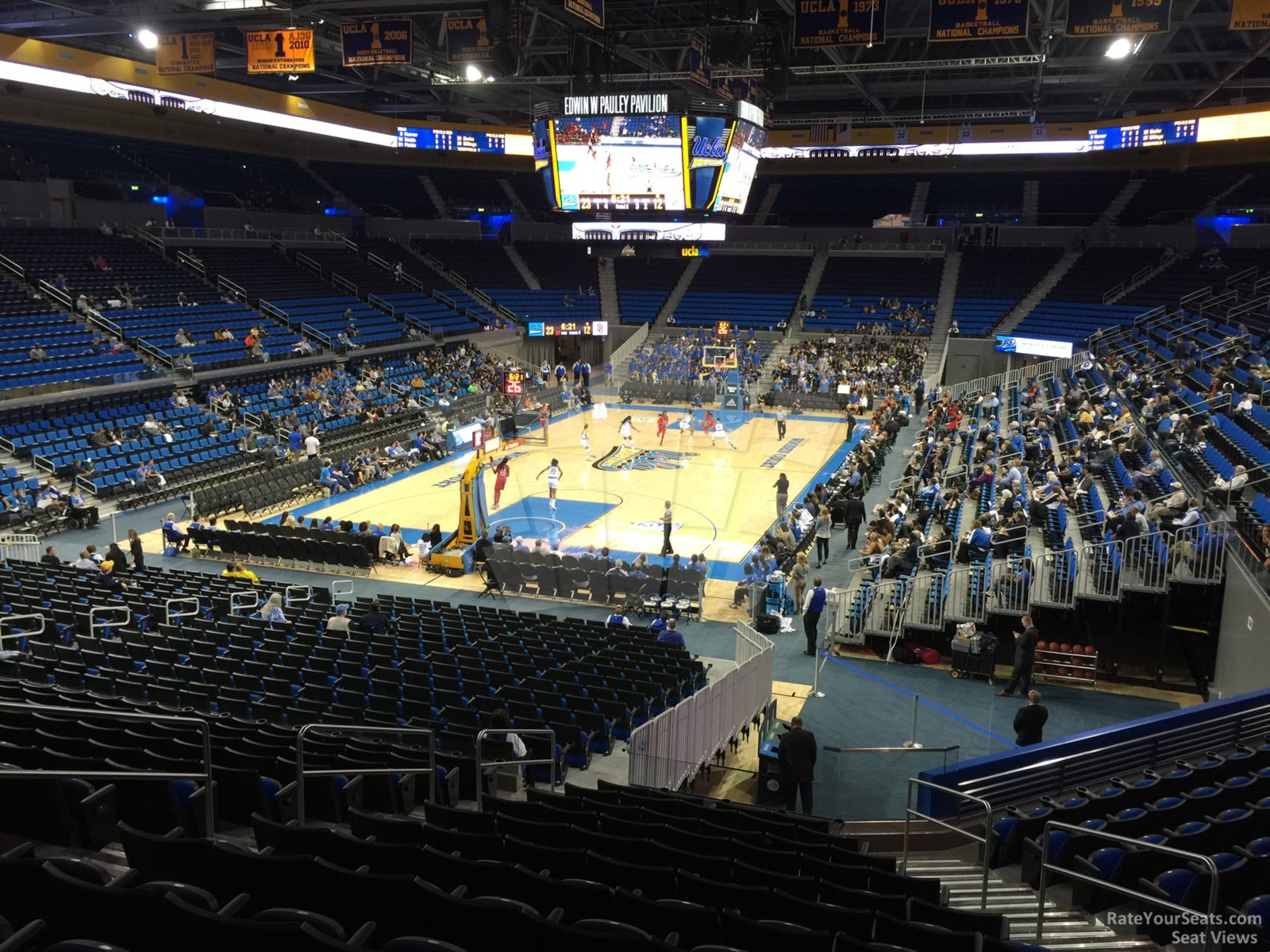 section 107, row 13 seat view  - pauley pavilion